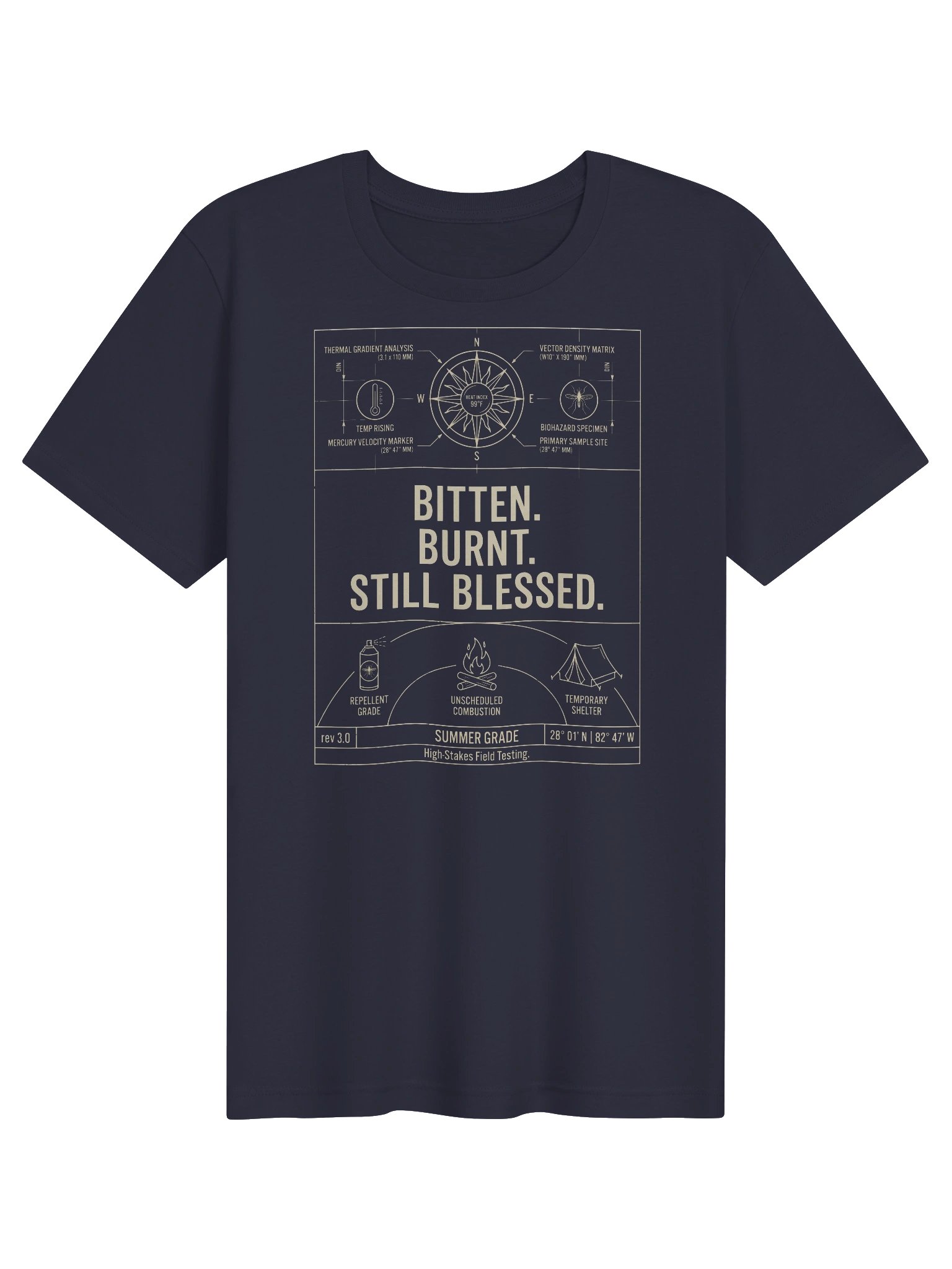 Bitten Burnt Still Blessed Florida Blueprint Tee product image (1)