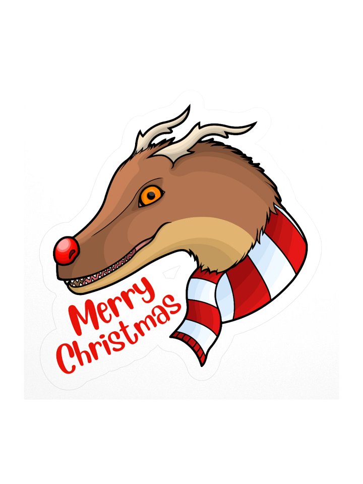 Rudolph the Velociraptor Sticker product image (1)