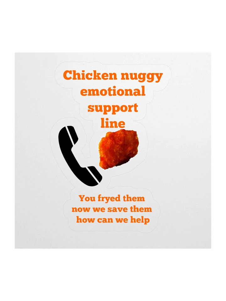 Chicken Nuggy Emotional Support Sticker product image (1)