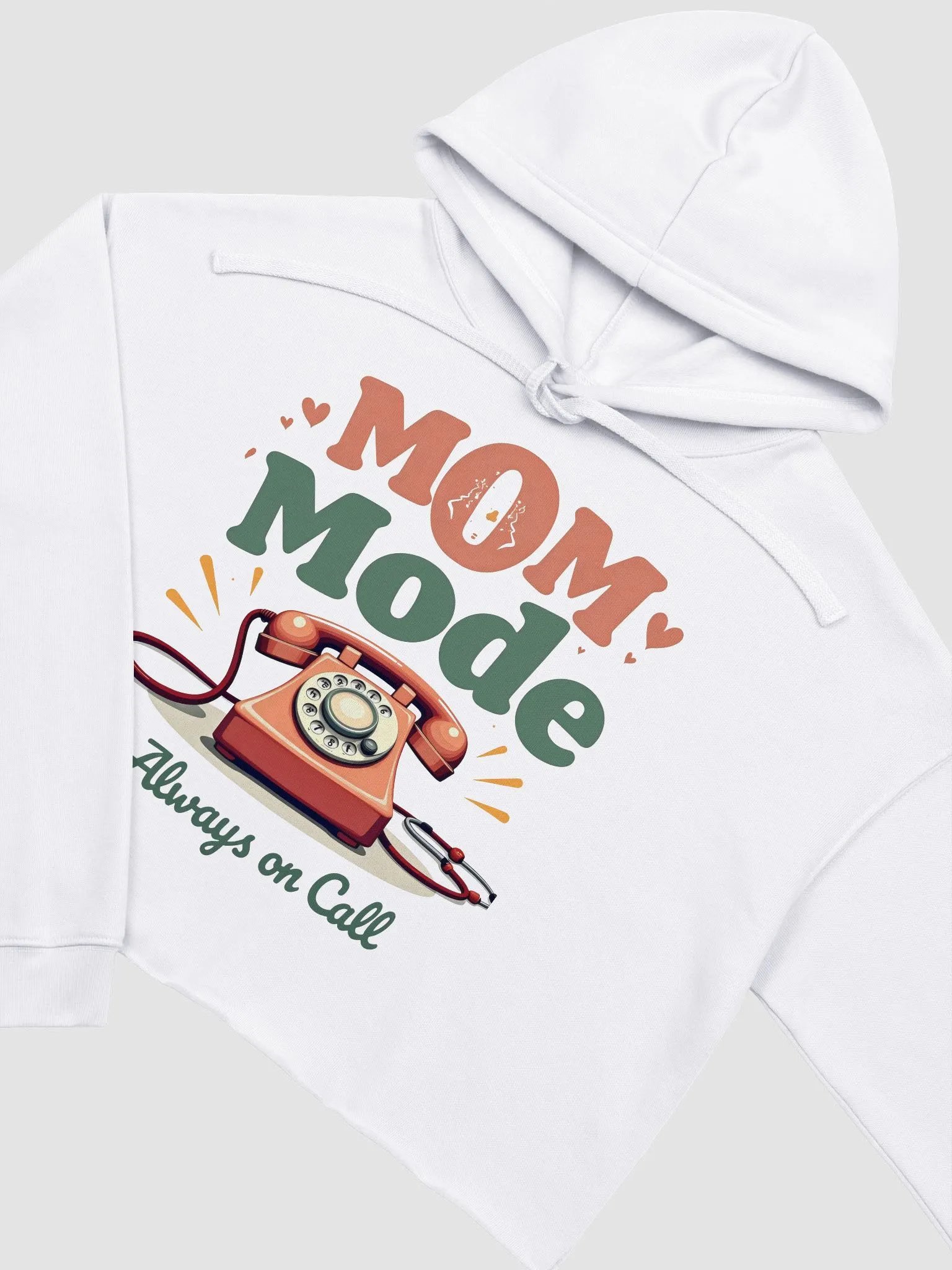 Retro MOM Mode Crop Hoodie product image (18)