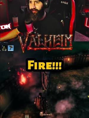 Valheim gameplay. I was building an arena in Valheim and it almost burned down! The base building and multiplayer in this game is amazing! Drop a follow for more of this survival game and to see this PvP arena in action! #valheim #valheimgame #survivalgames #basebuilding #gameplay 