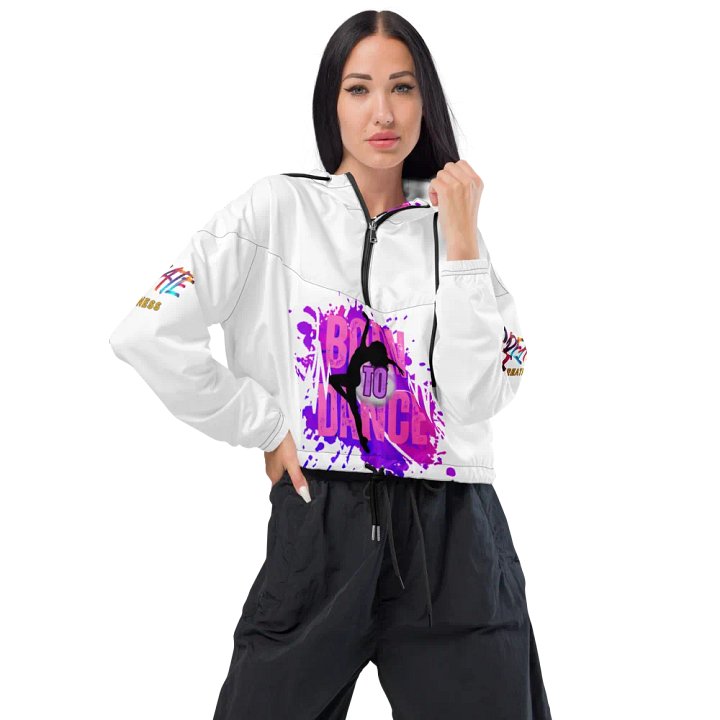 Born to Dance Her Silhouette Dynamic Dance Vibes Cropped Windbreaker product image (1)