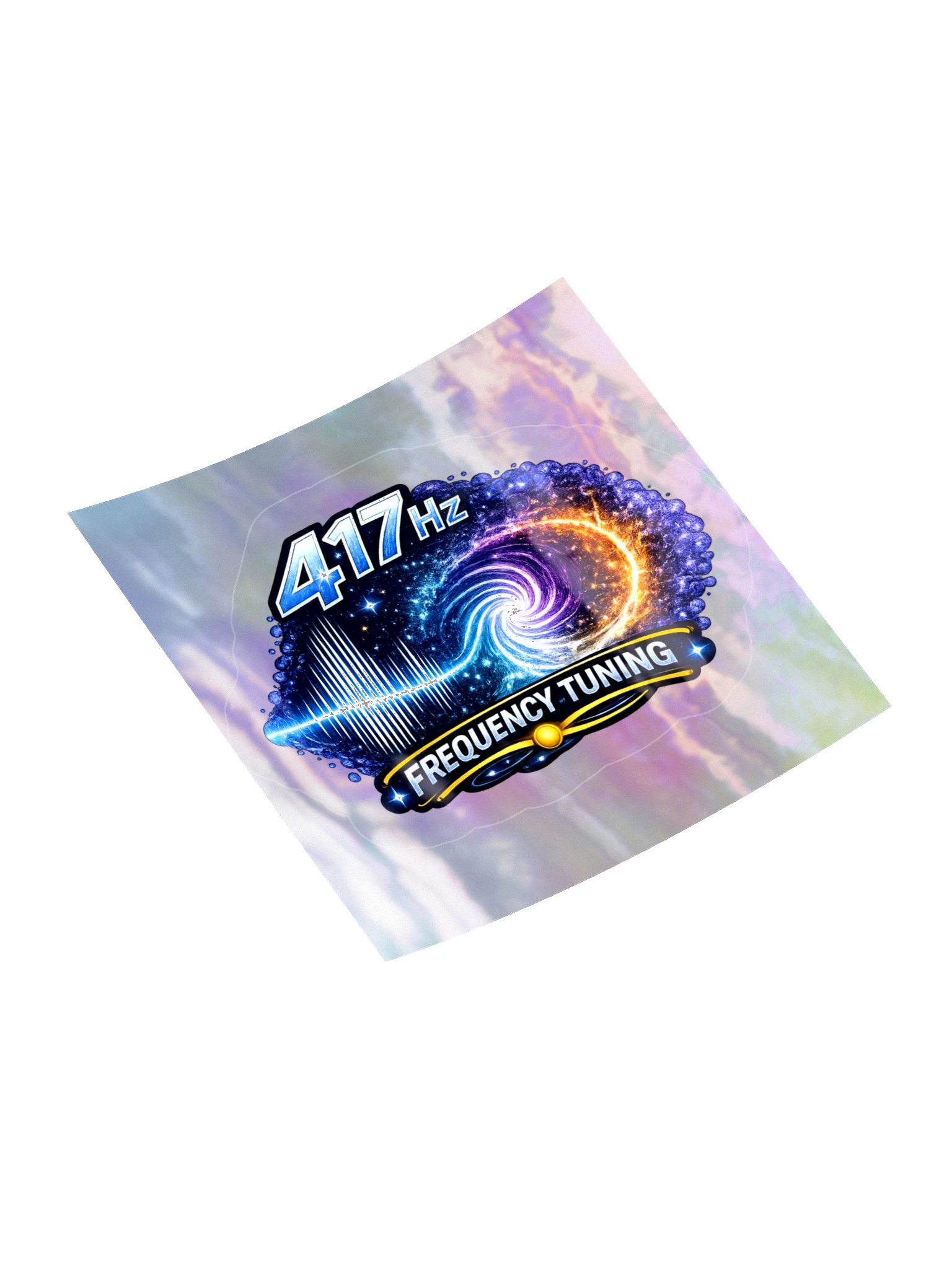 417 Hz Frequency Sticker on Holographic backing product image (10)