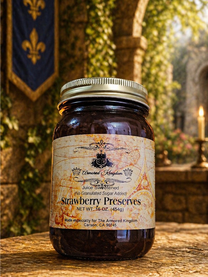 The Armored Kingdom Strawberry Jam Preserves 16oz Rich Flavor & Perfect for Spreads & Toasts product image (1)