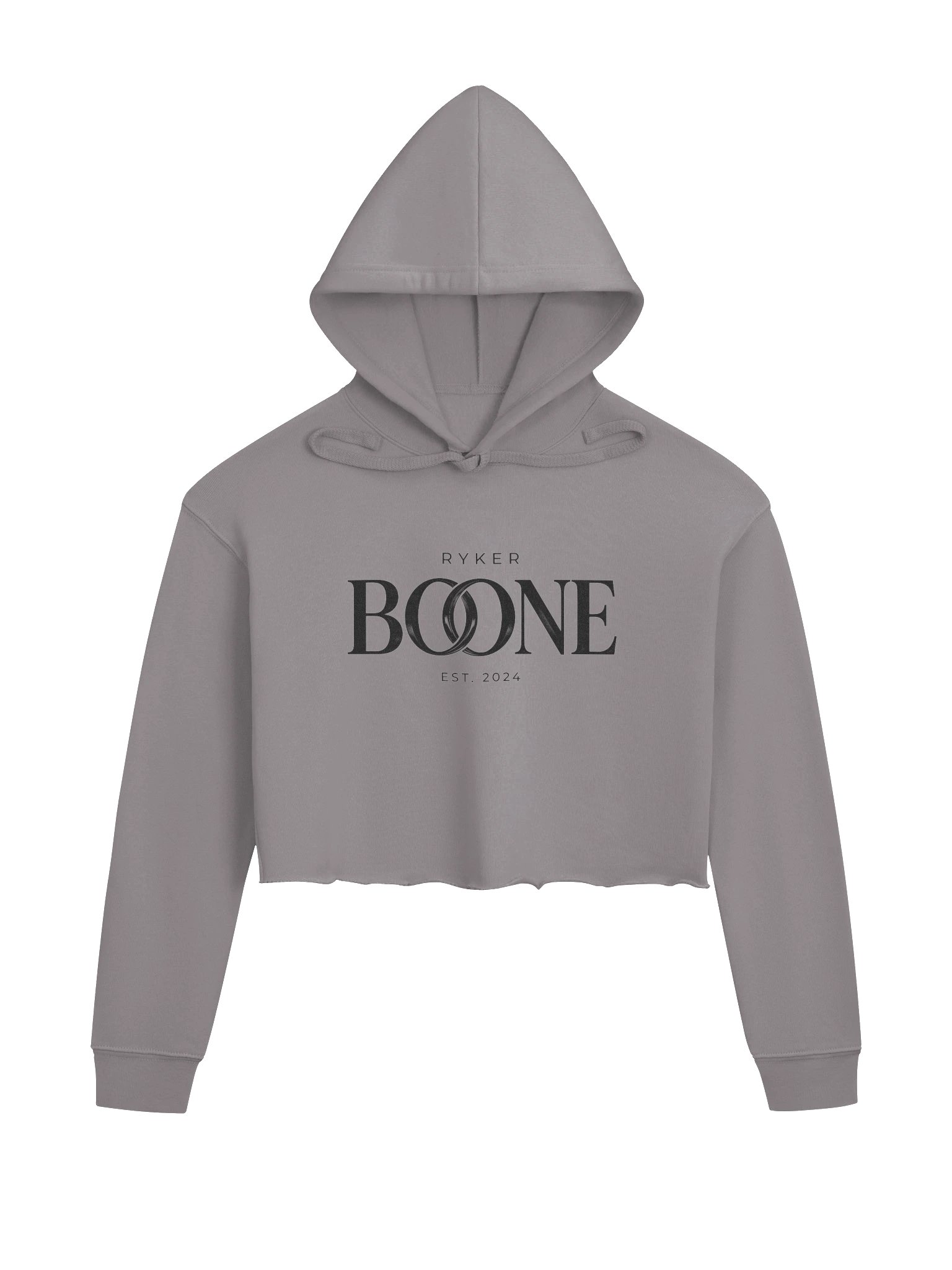 Ryker Boone "Backroad Heartbeat" Fleece Crop Hoodie (Black Logo) product image (1)