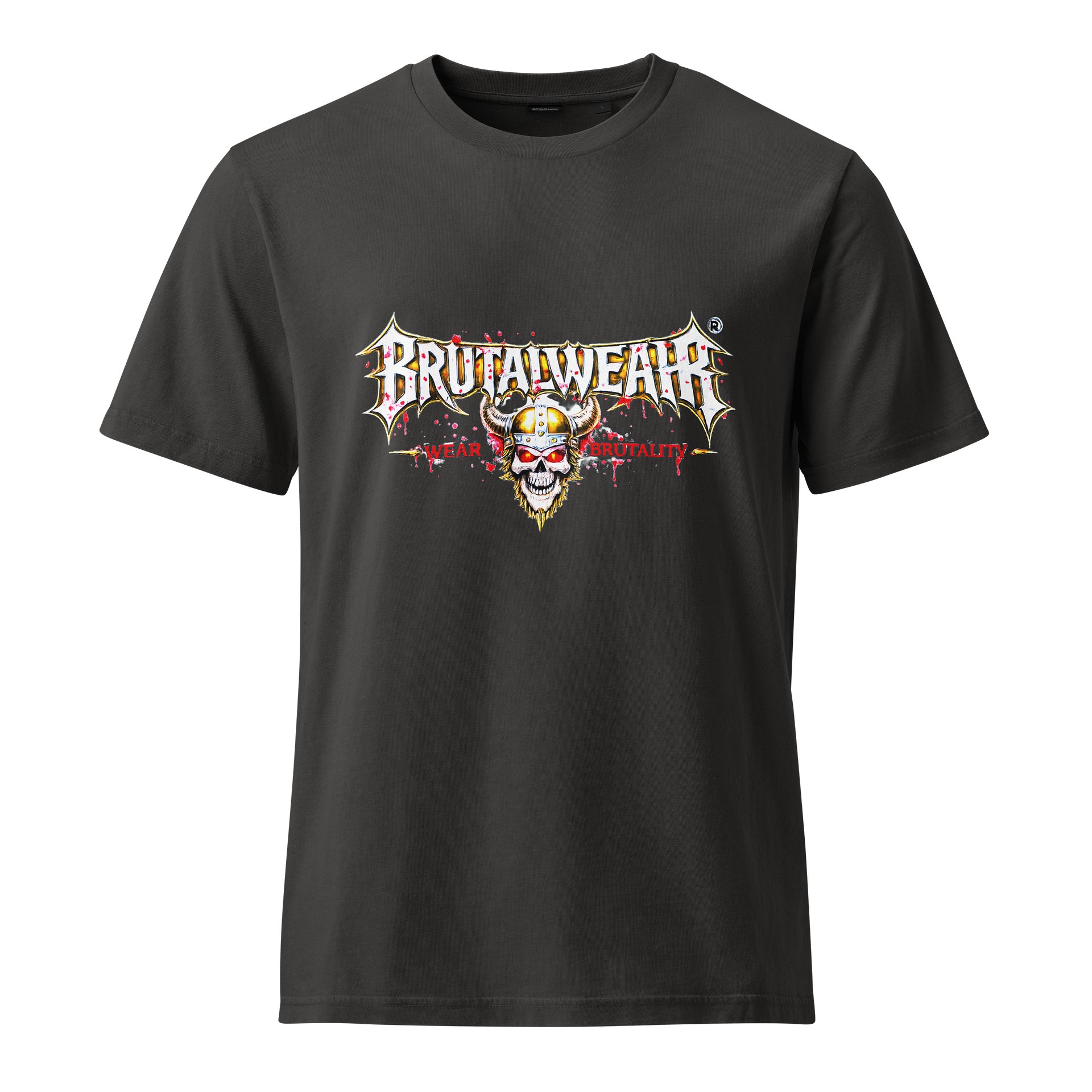 BrutalWear Bloody Viking Skull Medieval Art Aggressive Design. product image (1)