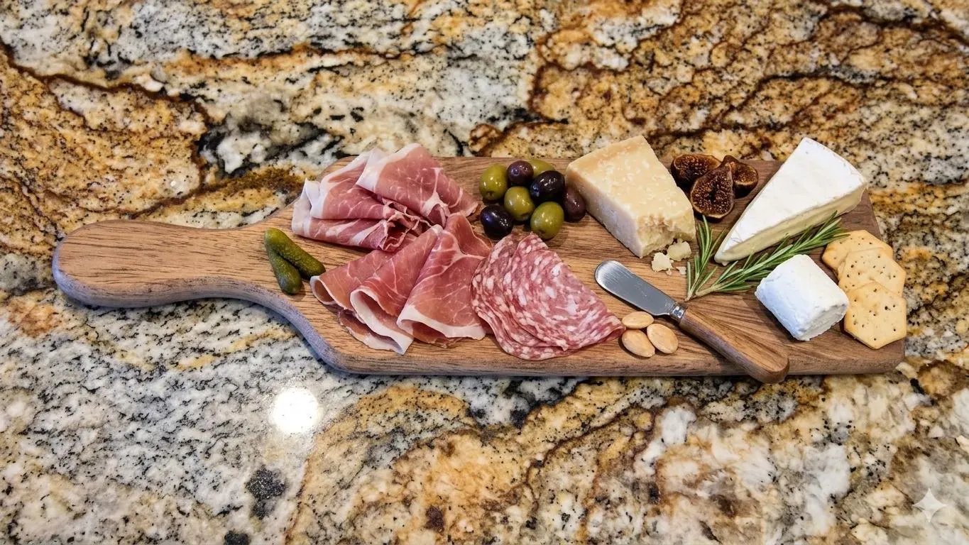 Small Wooden Cheese Board, Charcuterie Serving Platter, Wine Appetizer Tray product image (2)