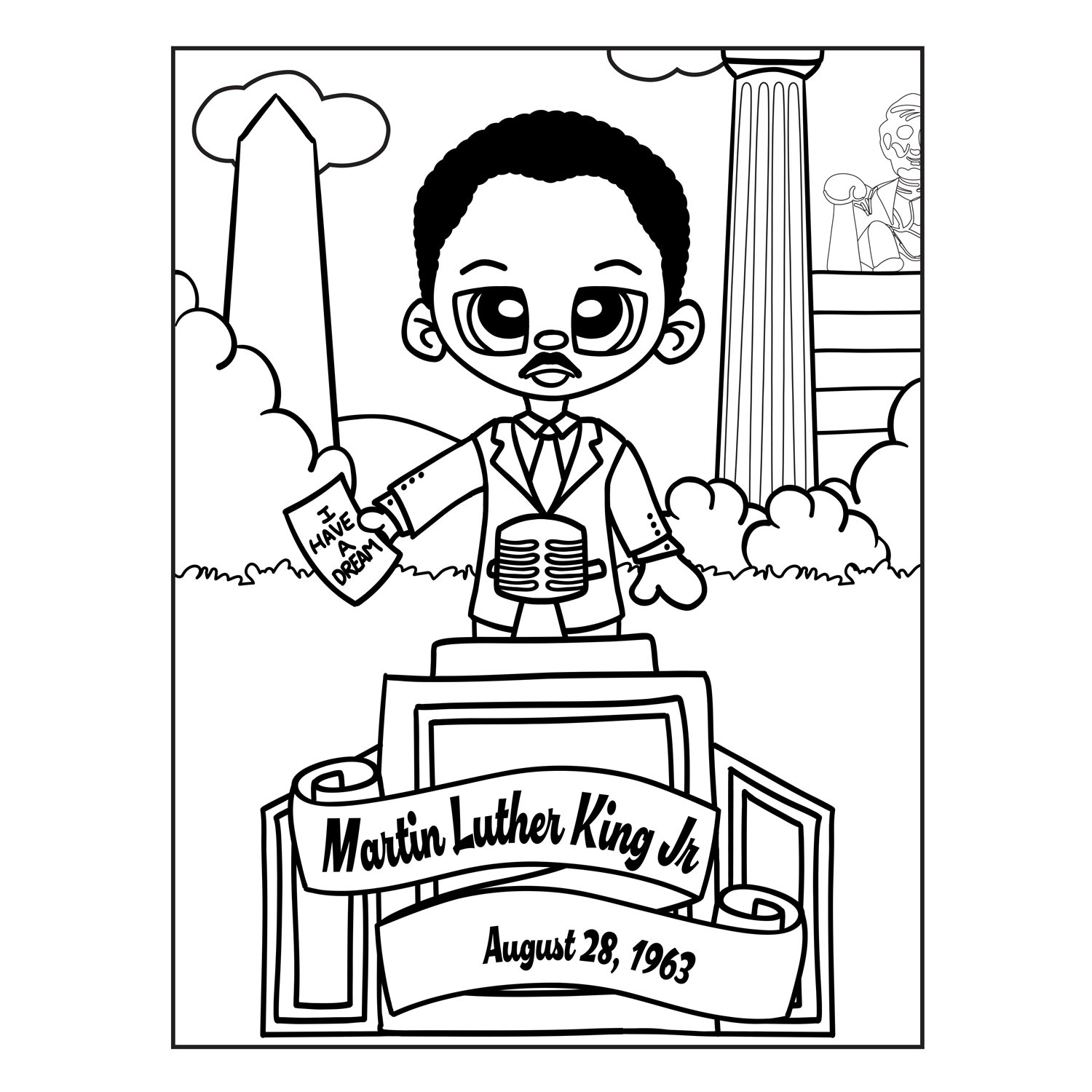 Martin Luther King Jr Coloring Page product image (3)
