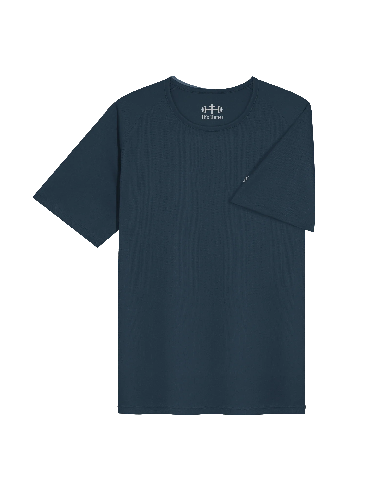 His House Mens Performance Crew Collar T-Shirt -White Logo by His House