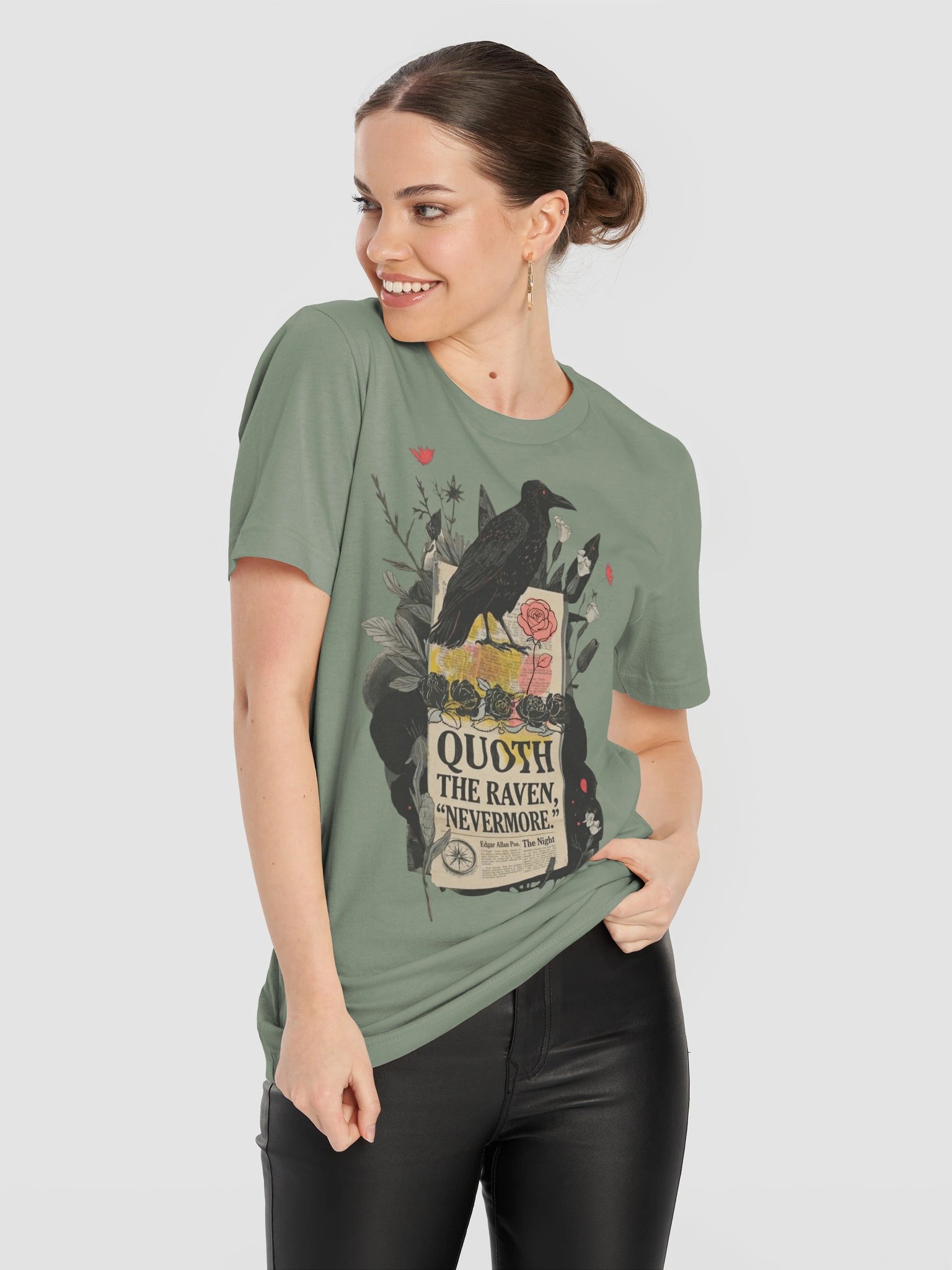 Quoth the Raven Shirt, Edgar Allan Poe Tee, Nevermore Graphic product image (12)