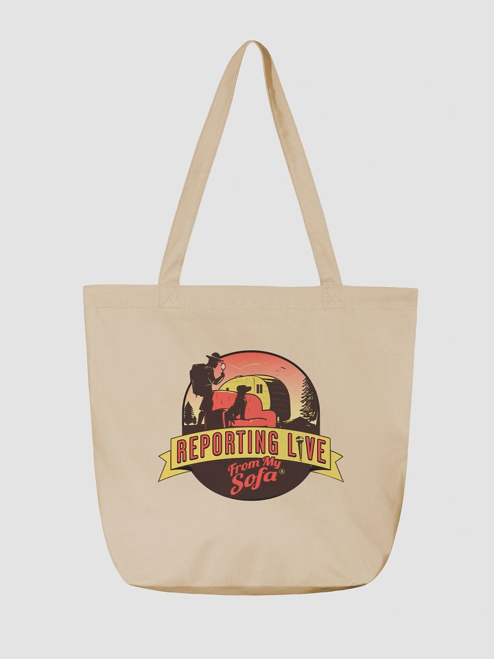 Reporting Live From My Sofa Official Logo Canvas Tote product image (2)