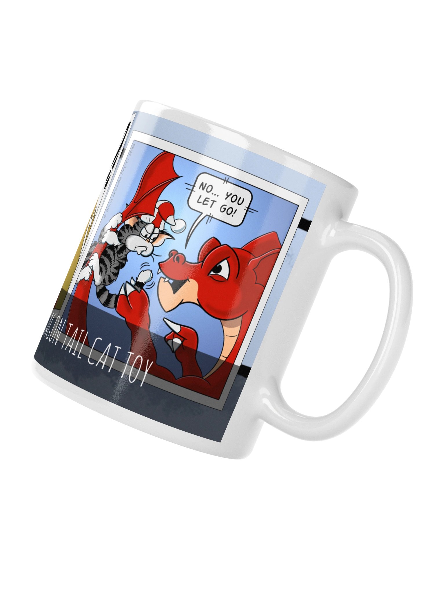 Resident Dragon Comic Dragon Tail Cat Toy Three-Panel Mug product image (4)