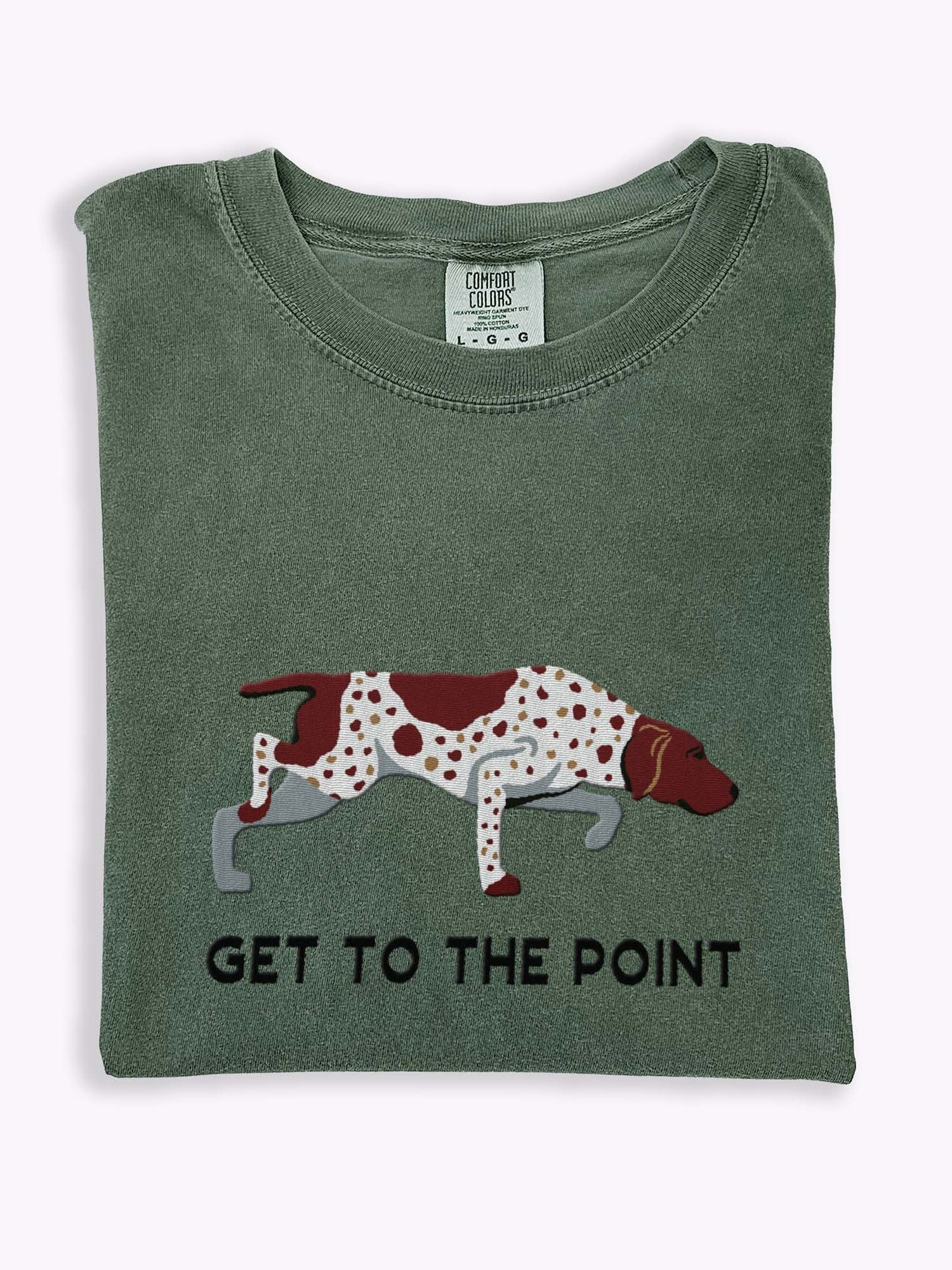 Get to the Point T-Shirt(Embroidered) of a German Shorthaired Pointer product image (1)