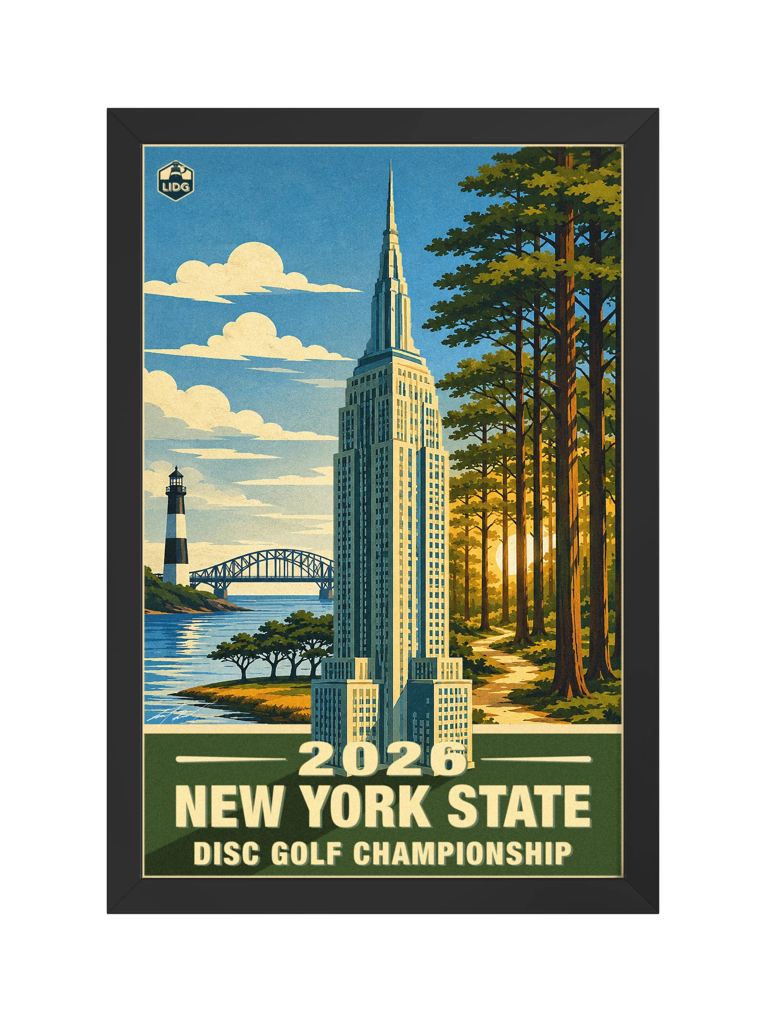 New York State Disc Golf Championship – Framed Poster product image (2)