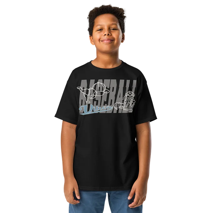 Baseball Cat (Baseball Vibes) - Unisex Youth Heavyweight T-shirt product image (1)