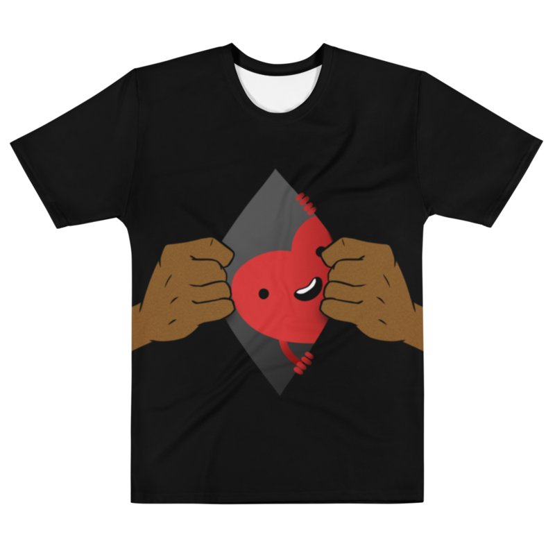 Open Heart (black shirt / dark brown skin tone) product image (1)