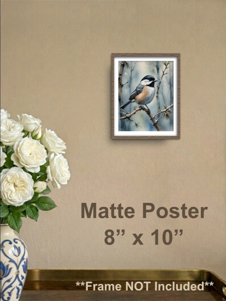 Black-Capped Chickadee Matte Poster product image (1)