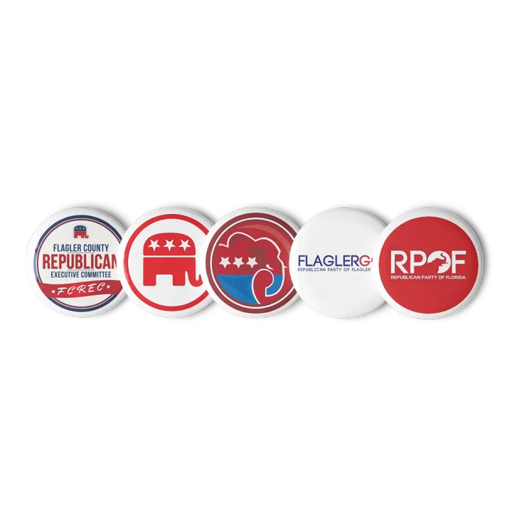 Flagler County Republican Executive Committee Button Set (5-Pack) product image (1)