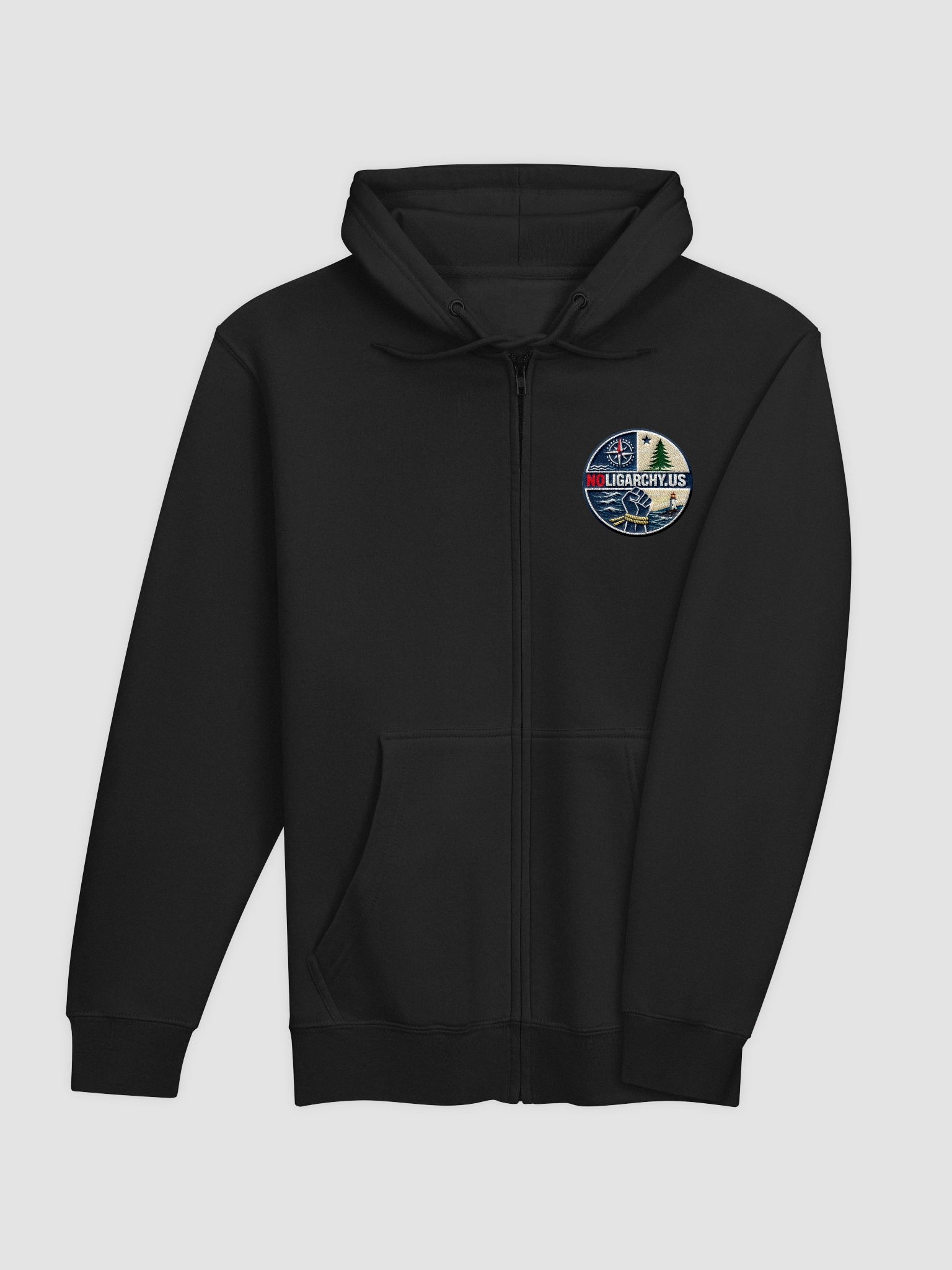 Embroidered Maine logo on Zip Up Hoodie product image (4)