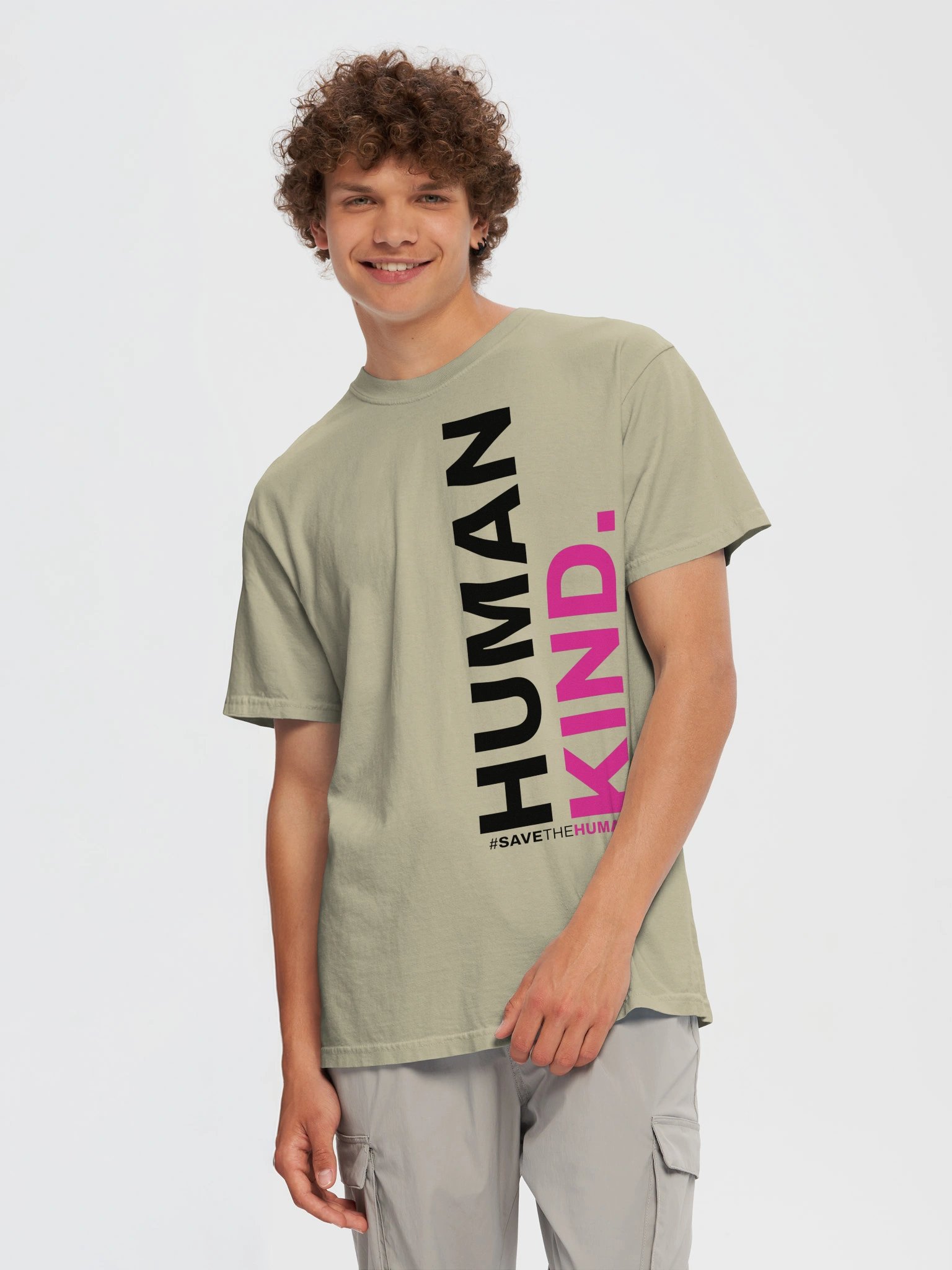 Human KIND Khaki T-Shirt product image (1)