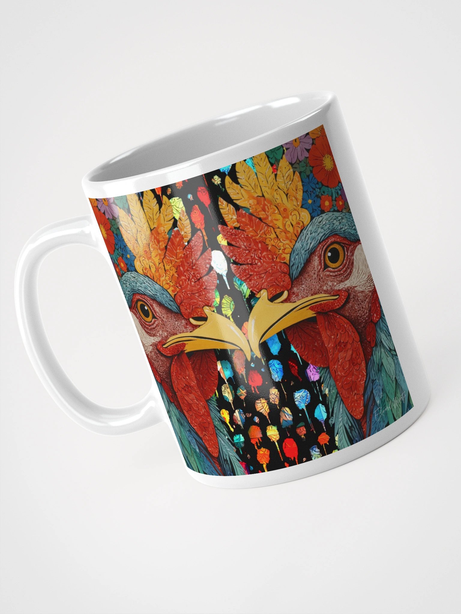 Symmetrical Rooster Rivalry Mug product image (8)