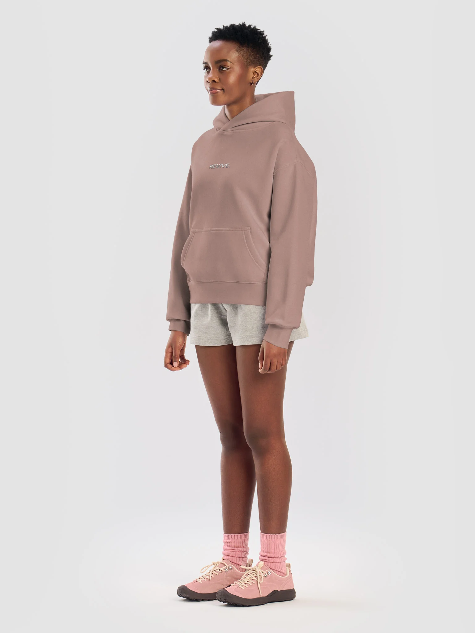 Revive Hazy Pink Relaxed Hoodie product image (7)