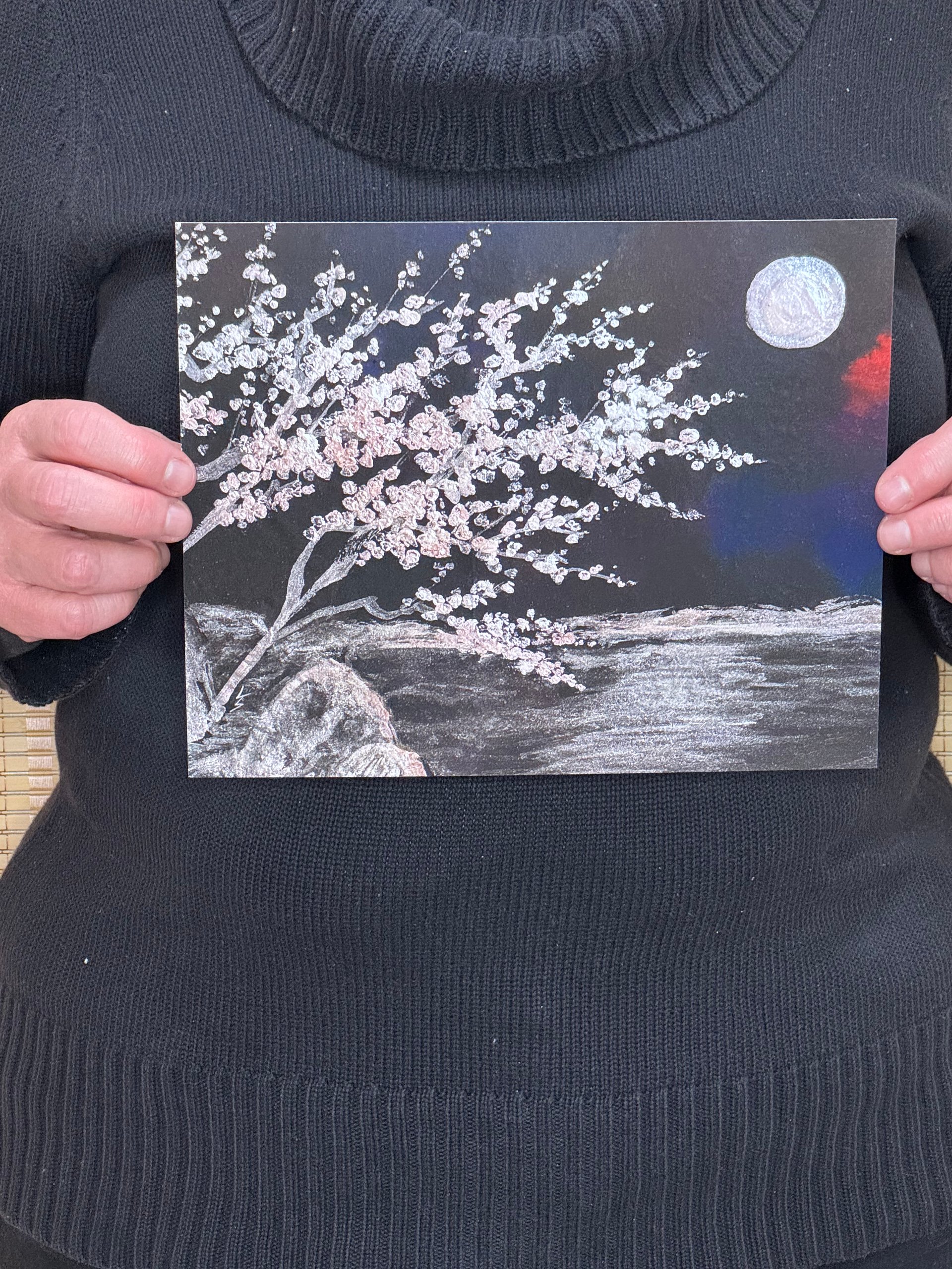Cherry Blossoms In Moonlight Print product image (3)