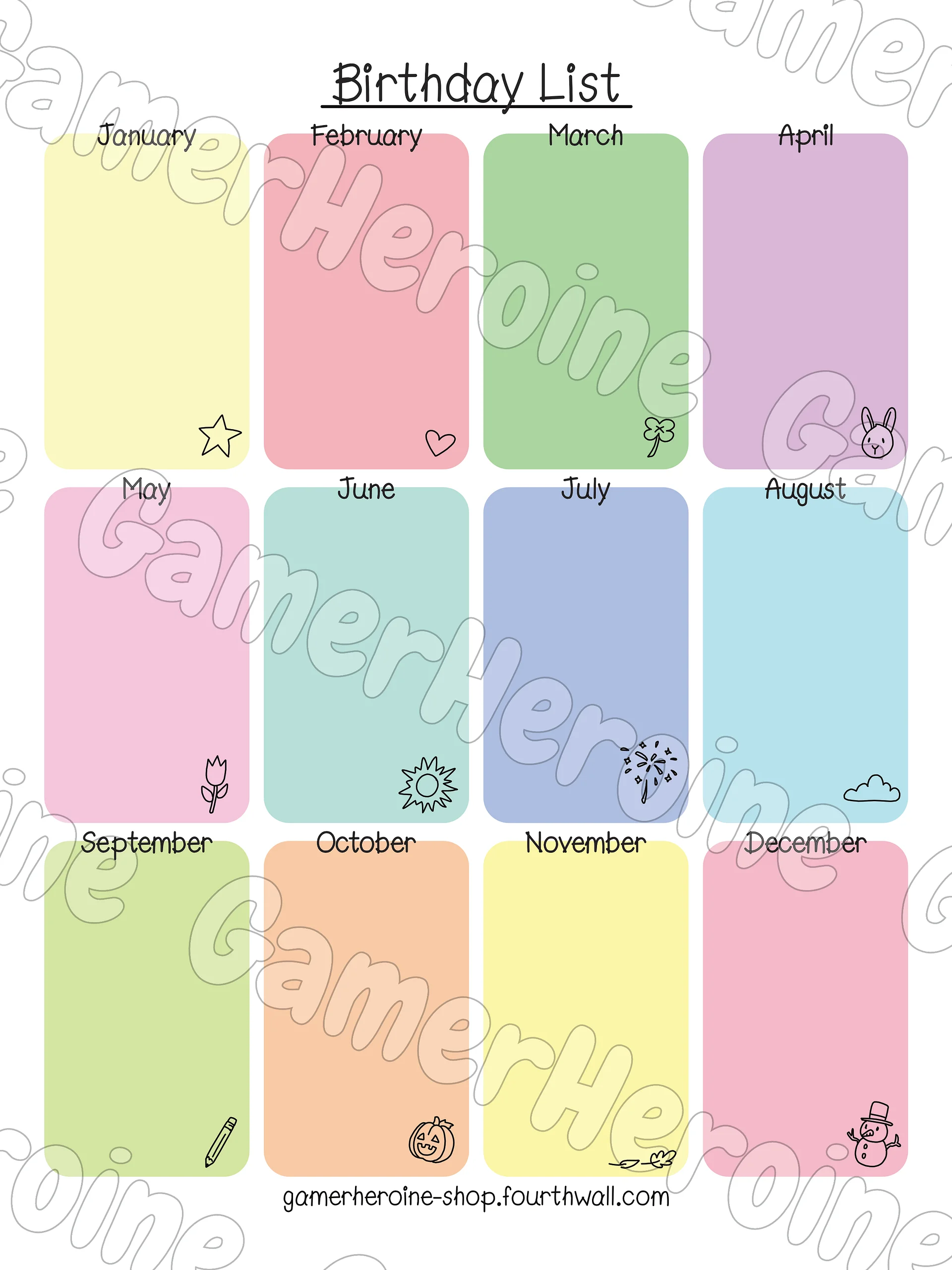 Birthday List product image (4)