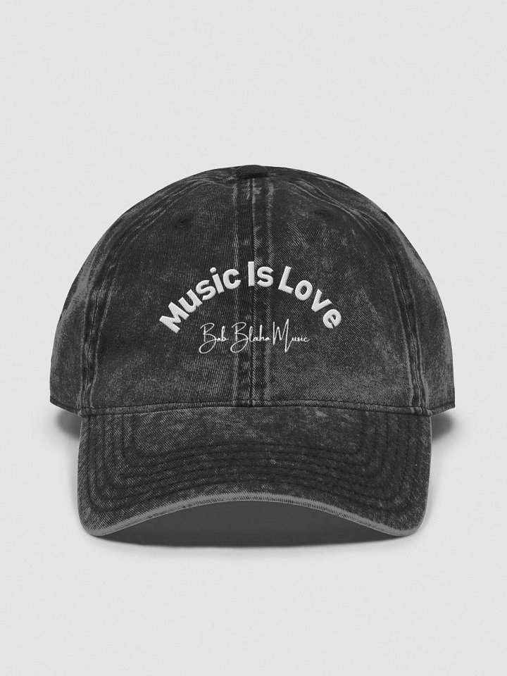 Vintage Cap - Curved Music Is Love - Bob Blaho Music Logo product image (1)