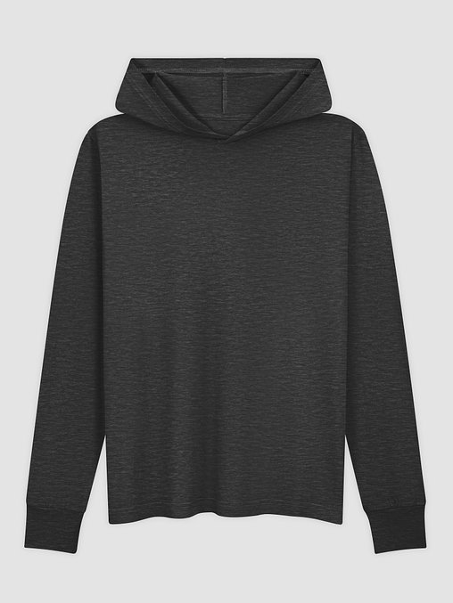 Photo showing Bella+Canvas Unisex Hooded Long Sleeve Tee