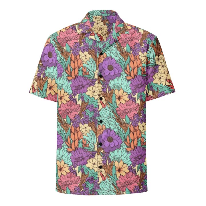 Boho Floral Pattern-Seamless Botanical Design Hawaiian Shirt product image (1)