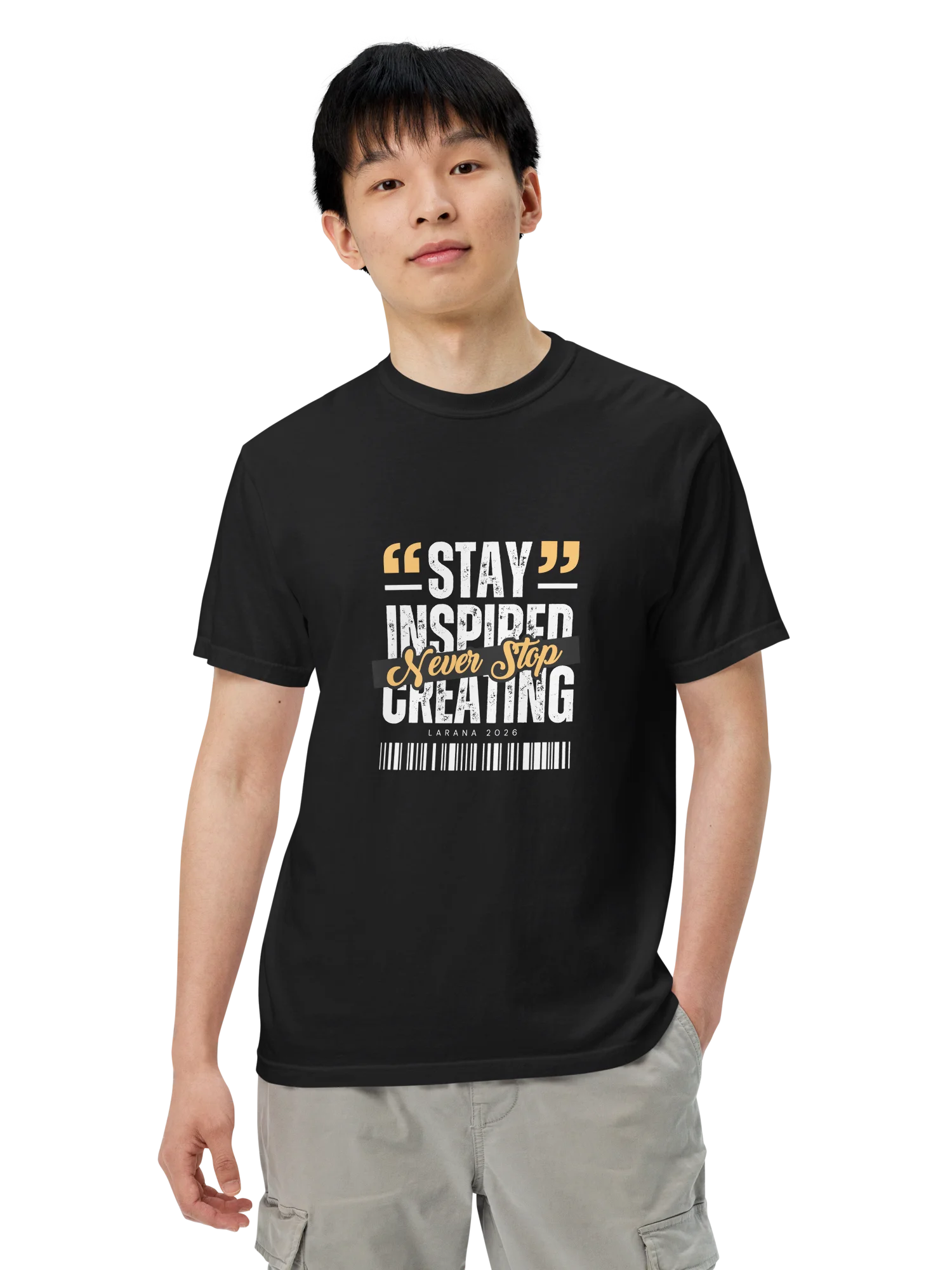 "Stay Inspired" Barcode Tee product image (1)