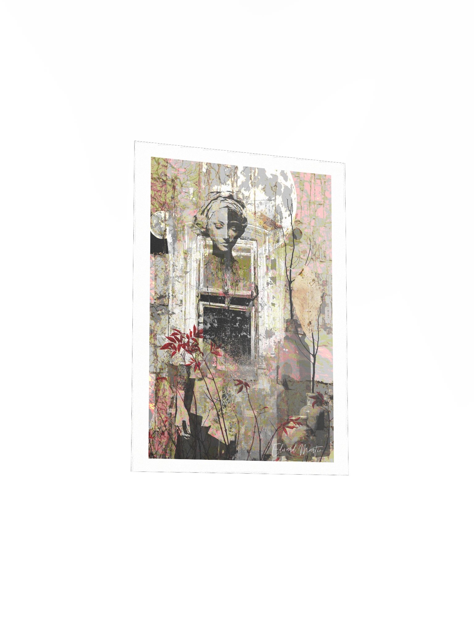 'La Musa Lunar' (The Lunar Muse) Collage Print by Edward Martin product image (3)