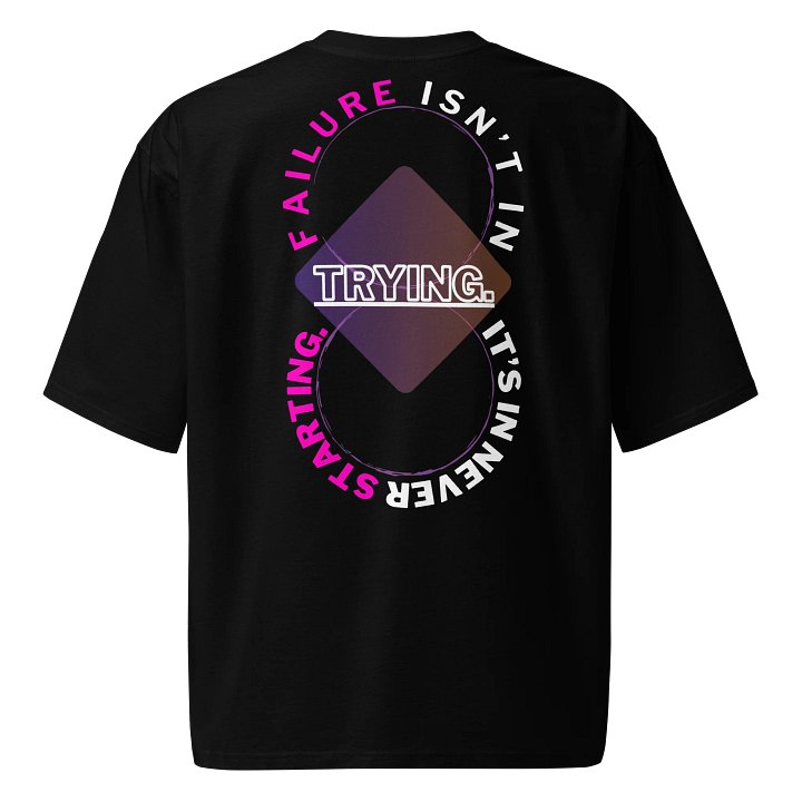 Trying Infinity Struggle eight22 Oversized UNISEX Tee Blk/Pink/Wht product image (1)