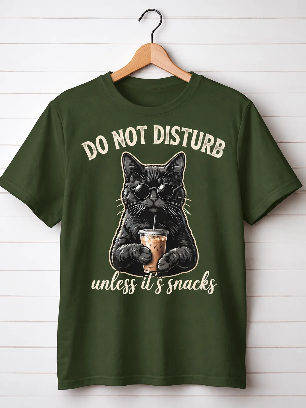 Funny Black Cat Snack Lover T-Shirt product image (10)