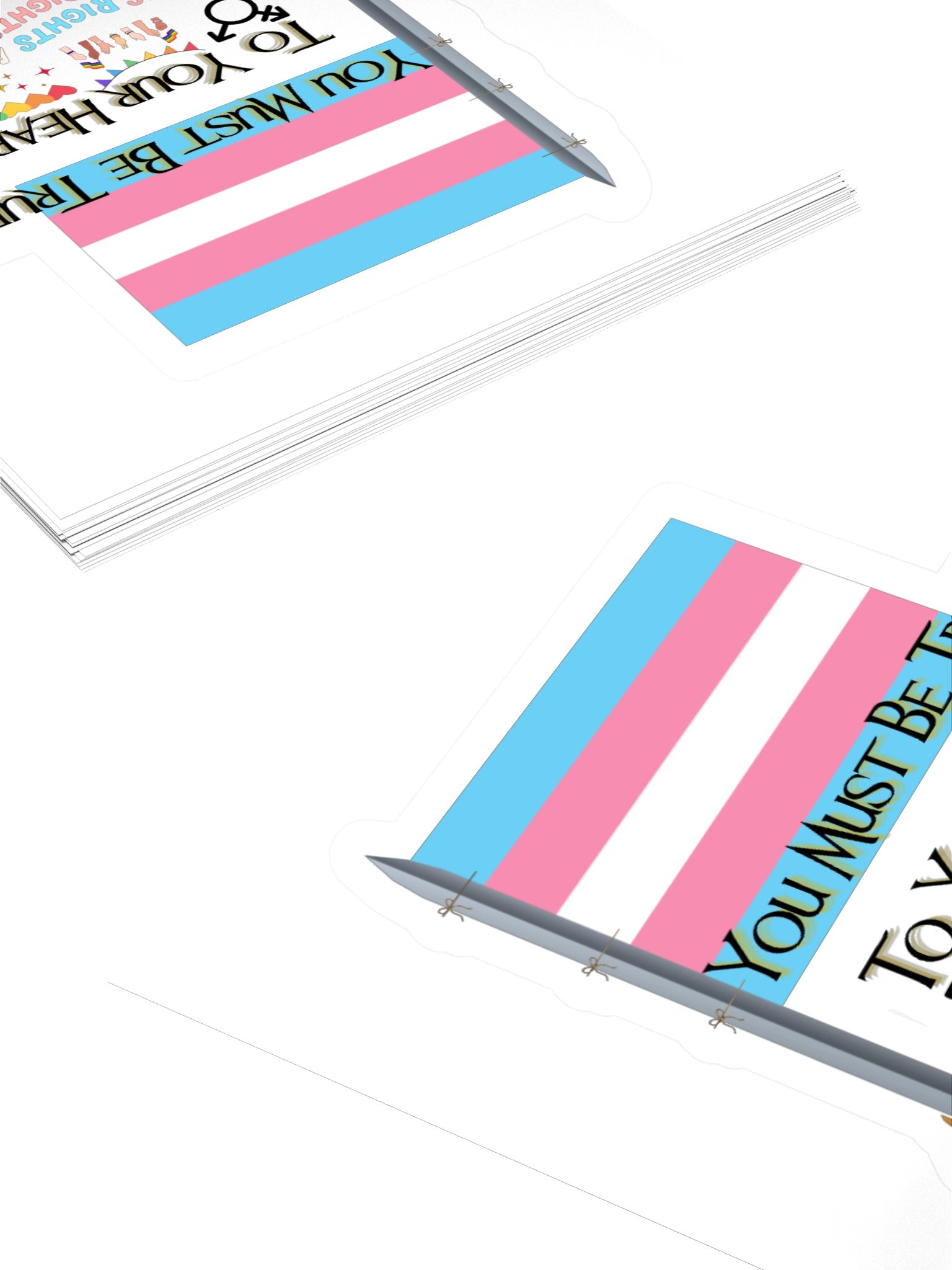 You Must Be True To Your Heart Kisscut Sticker product image (4)