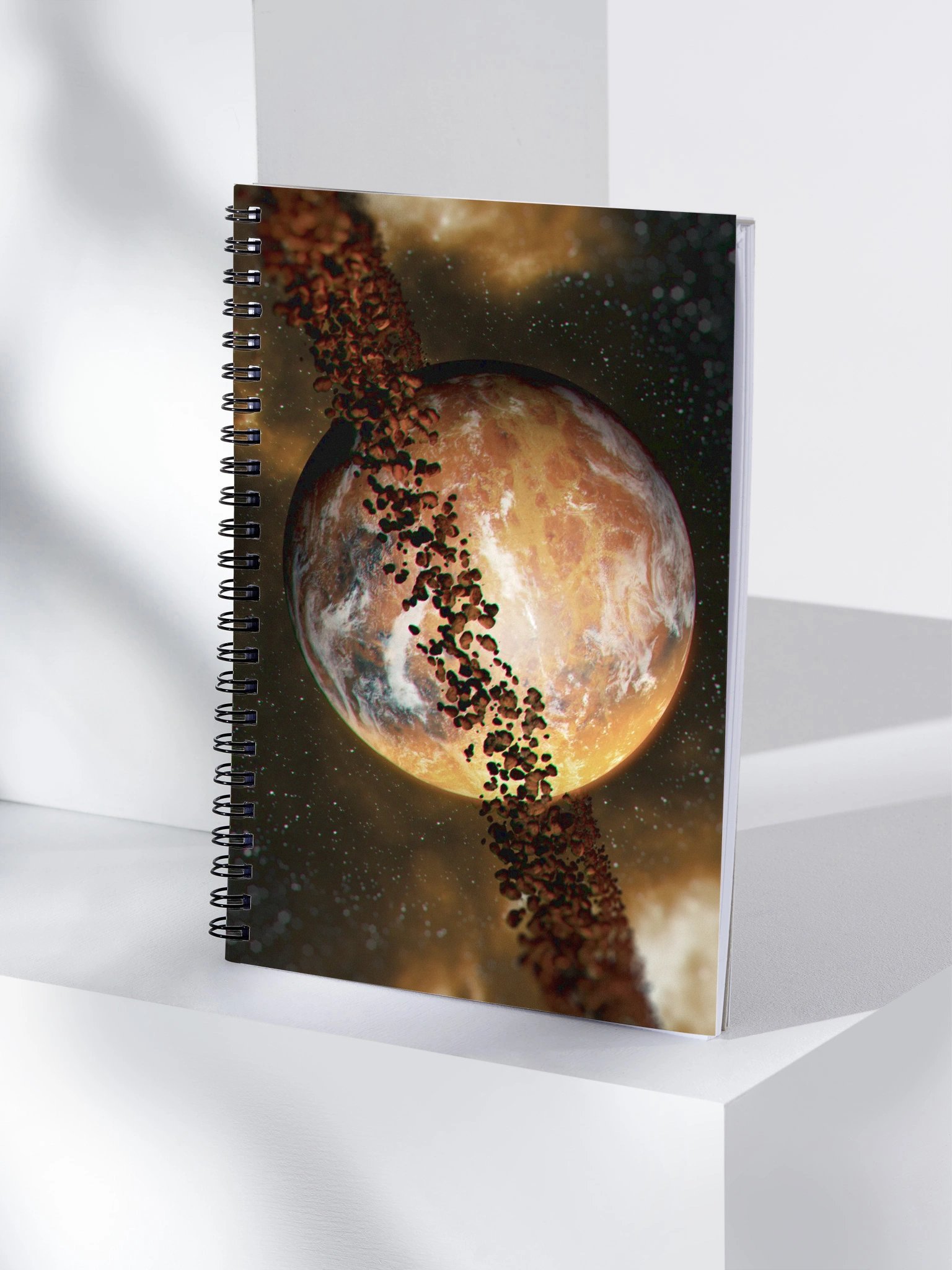 Ringed planet Spiral Notebook product image (4)