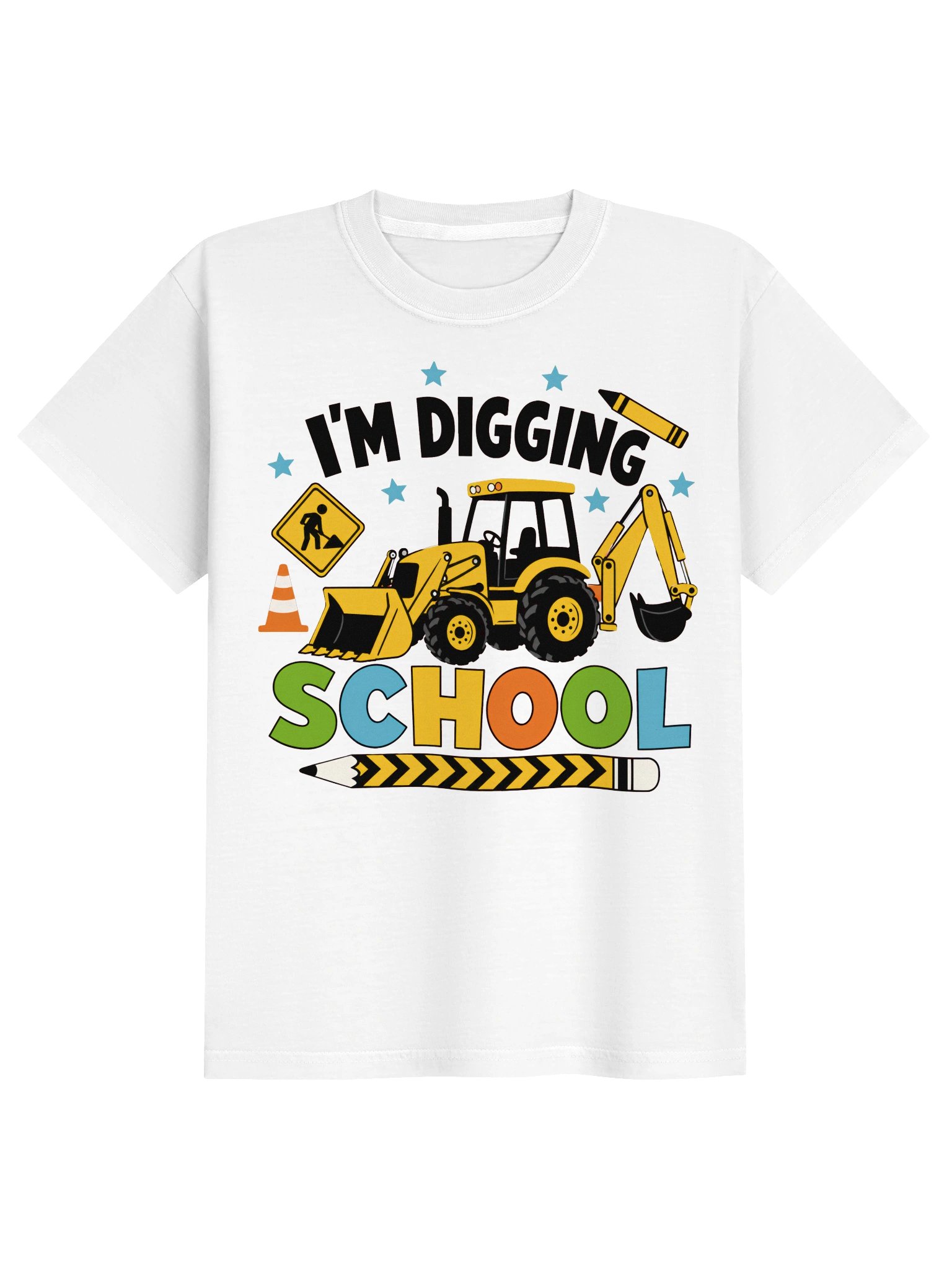 I'm Digging School Shirt – Construction Truck Kids Tee 🚧 product image (2)