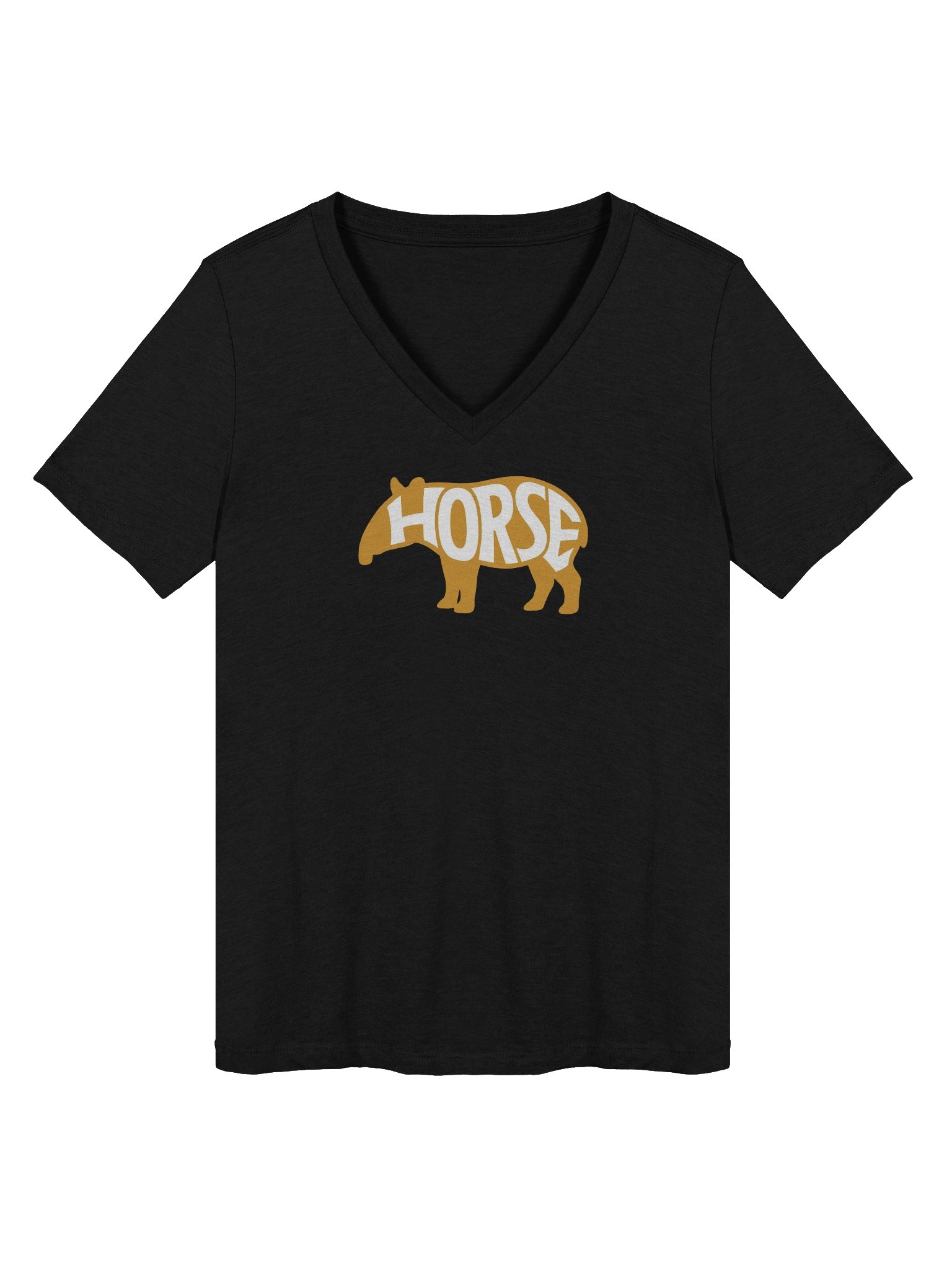 Orange Tapir Horse Women's V-neck Tee product image (1)