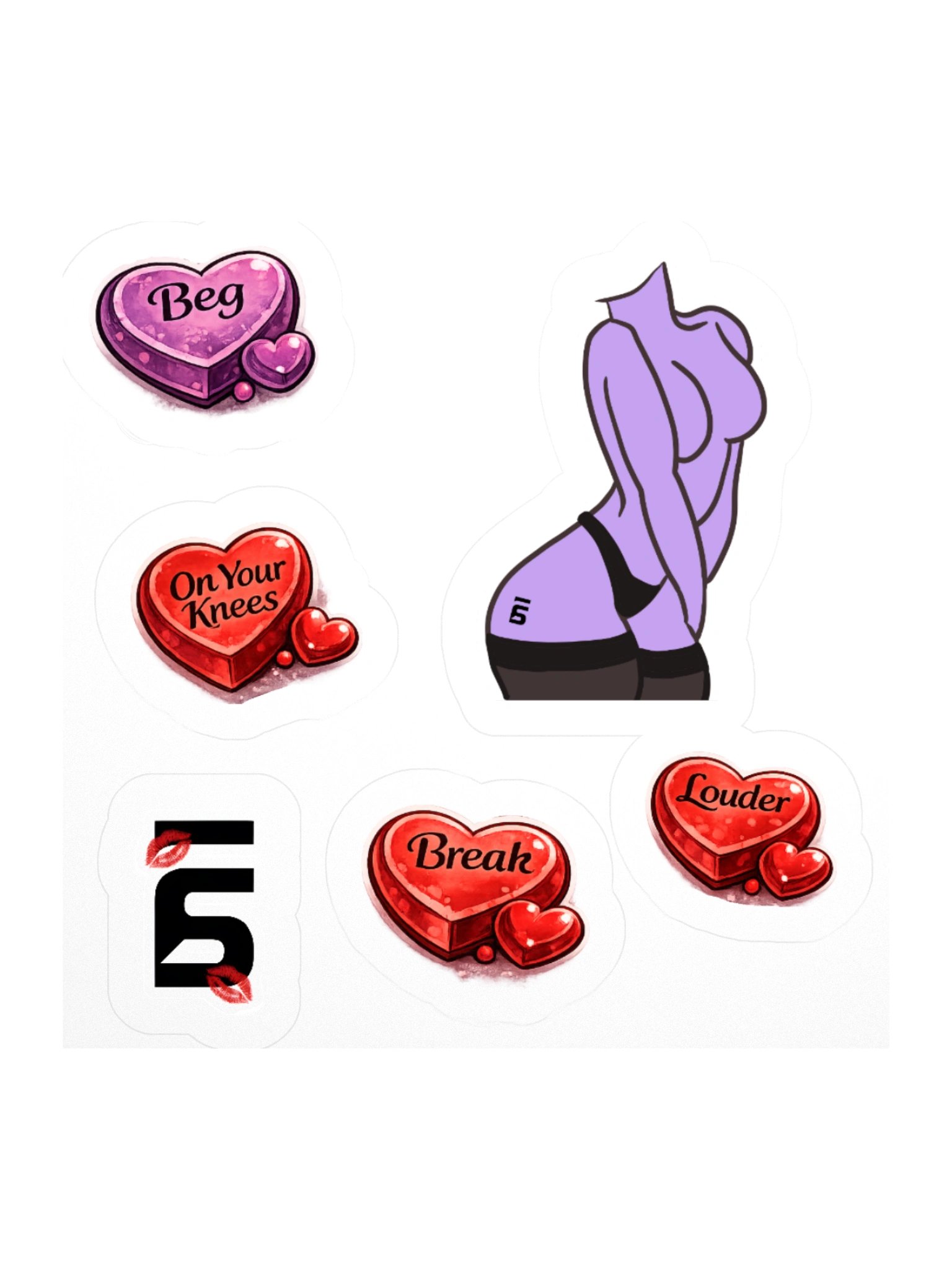 Curved Seduction Sticker Set product image (1)