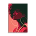 MONA No. 1 CANVAS | Black Woman Wall Art | Afro Portrait Print, Crimson &amp; Gold