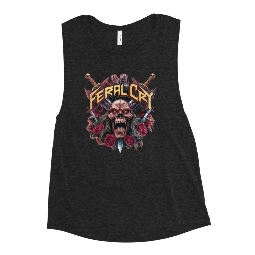 Feral Cry Demonic Skull Women's Muscle Tank product image (1)