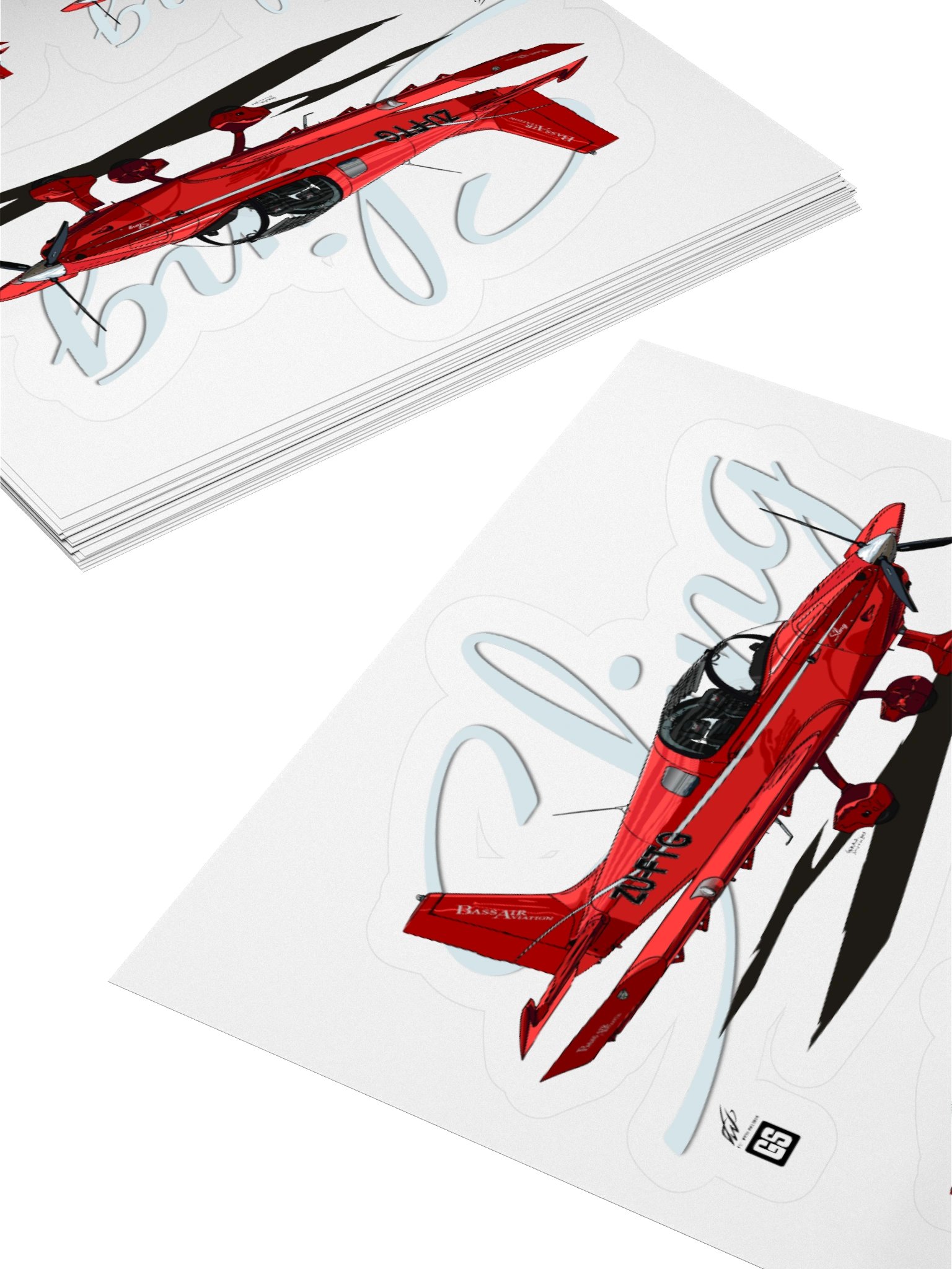 Sling 2 Sticker Combo 1 - Custom Aviation Illustration product image (10)