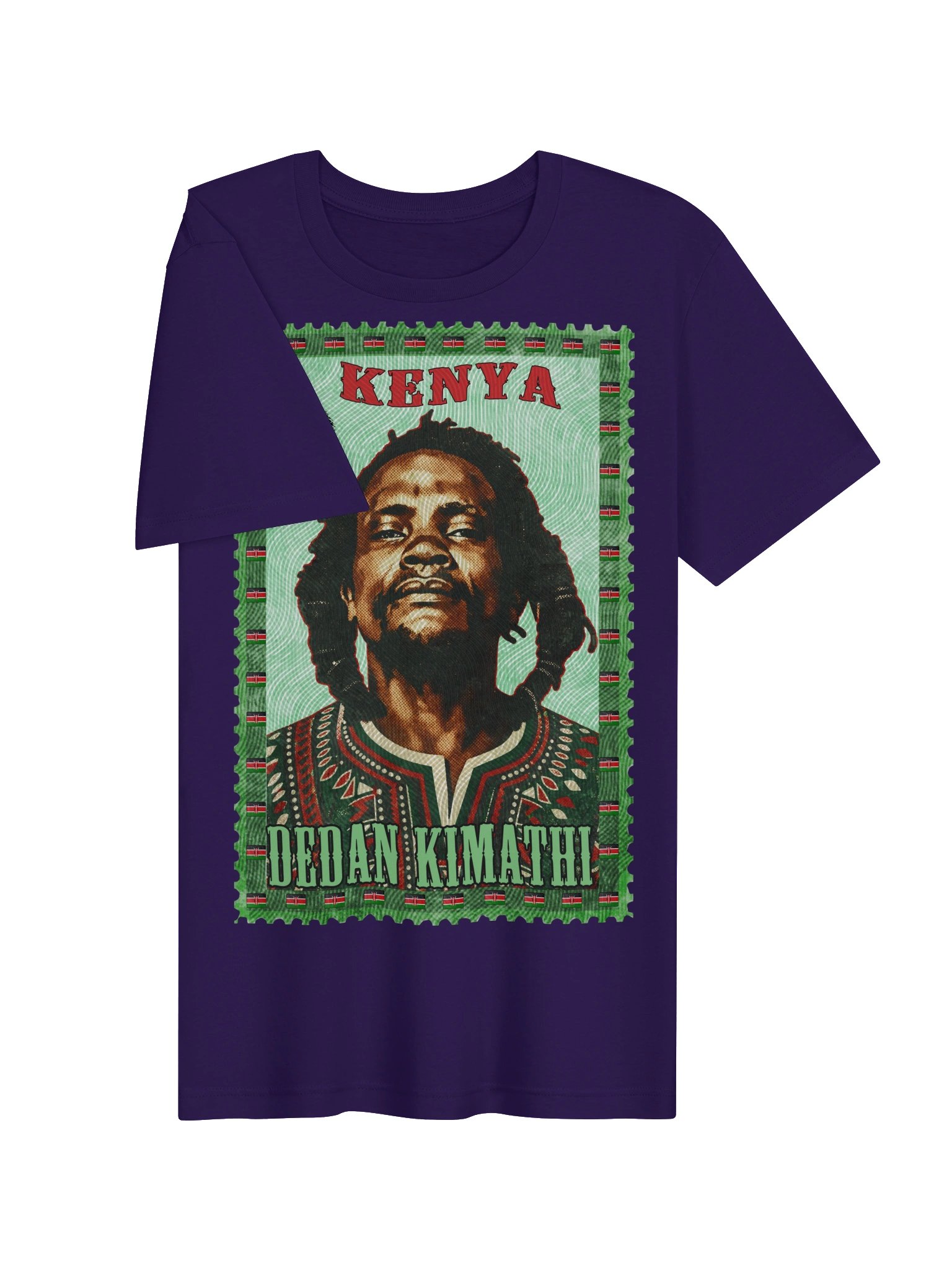 Dedan Kimathi Vintage Postage Stamp T-Shirt | Kenya Mau Mau History Tee | Pan-African Kenya Freedom Fighter product image (4)