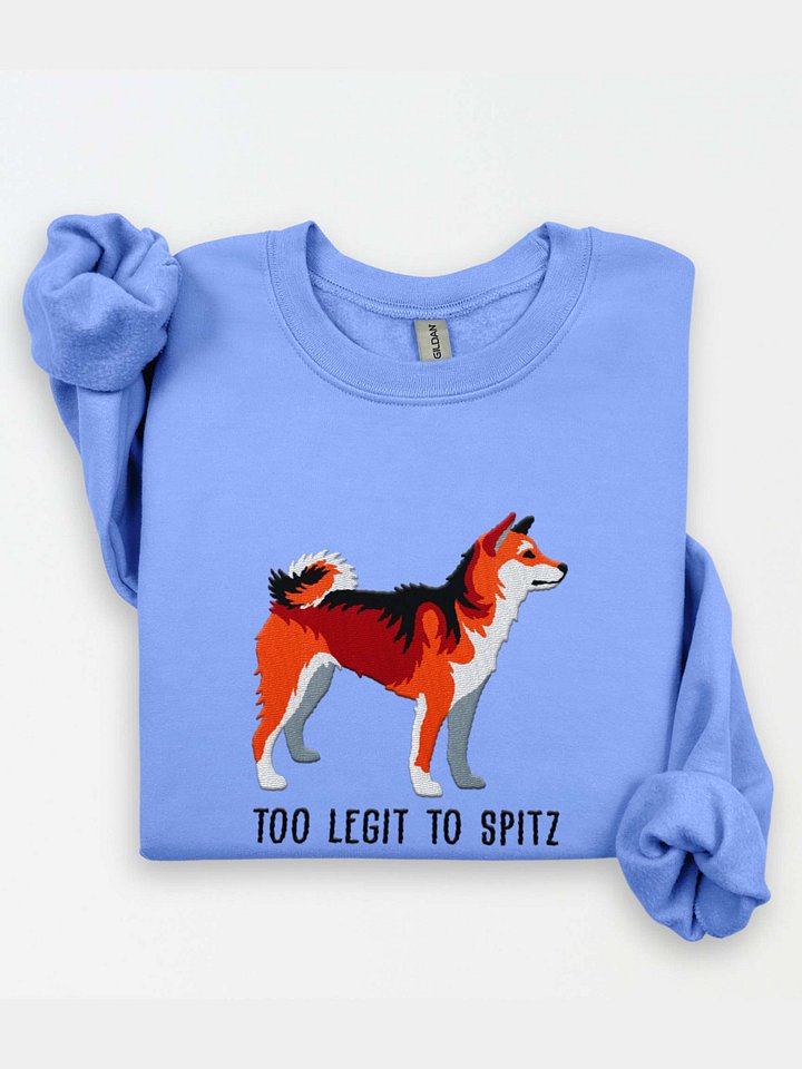 Too Legit to Spitz Sweatshirt (Embroidered) of a Japanese Shiba Inu(Sesame) product image (1)