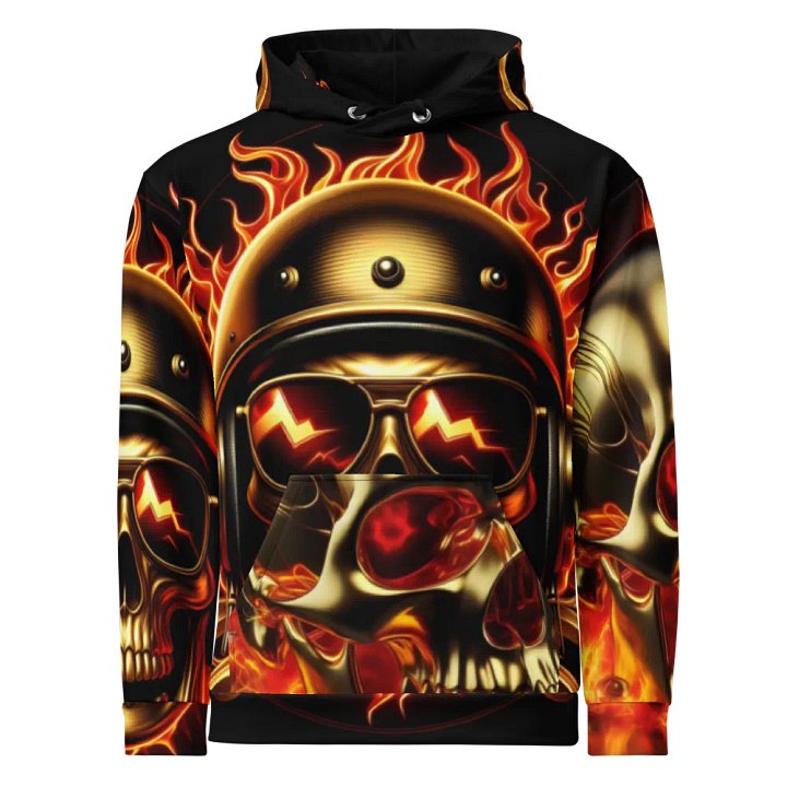 Aviator Golden Glow - Unisex Skull Hoodie #9 product image (1)
