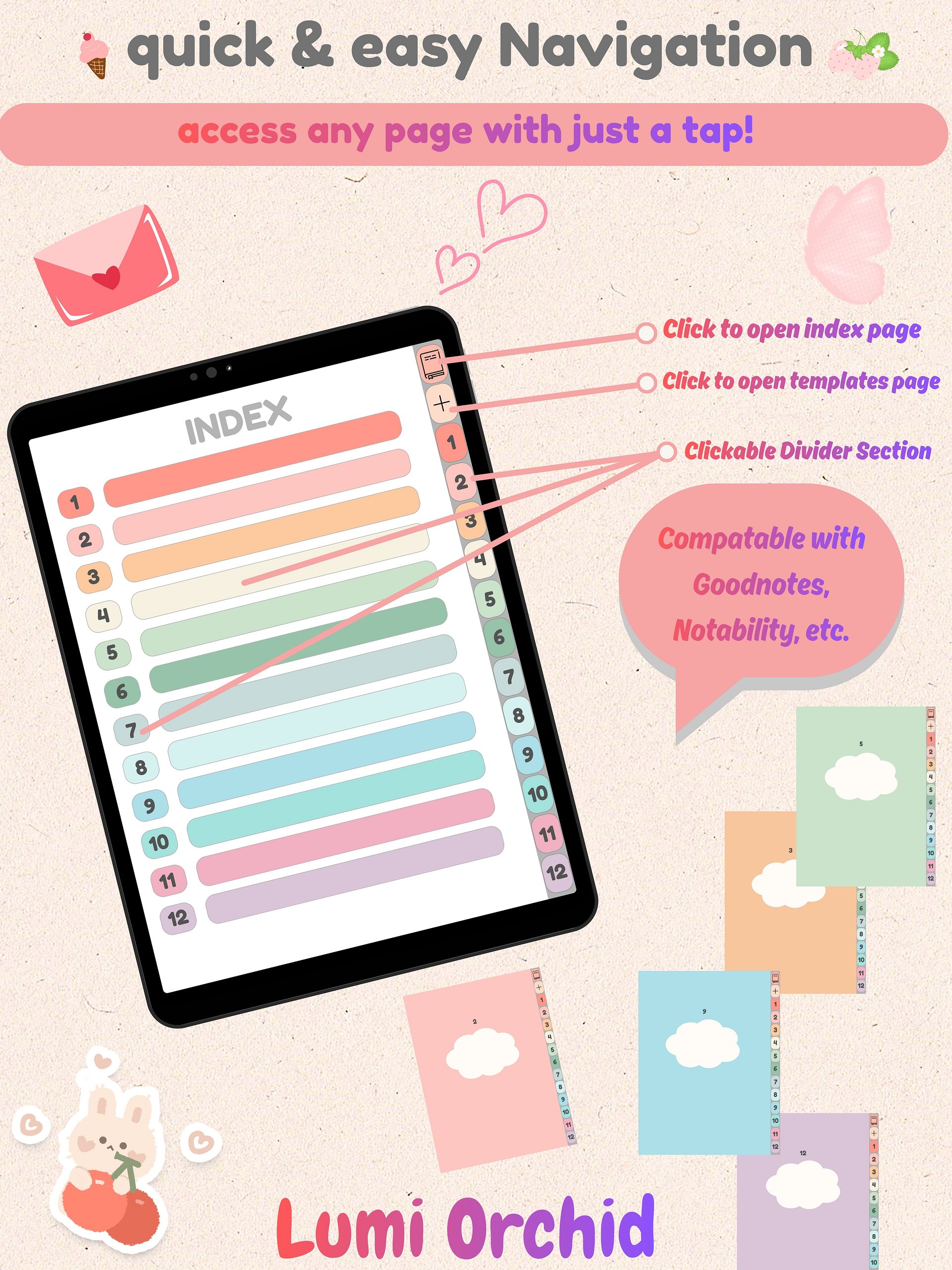 White Digital Notebook & Bonus Student Planner 🎁 product image (2)