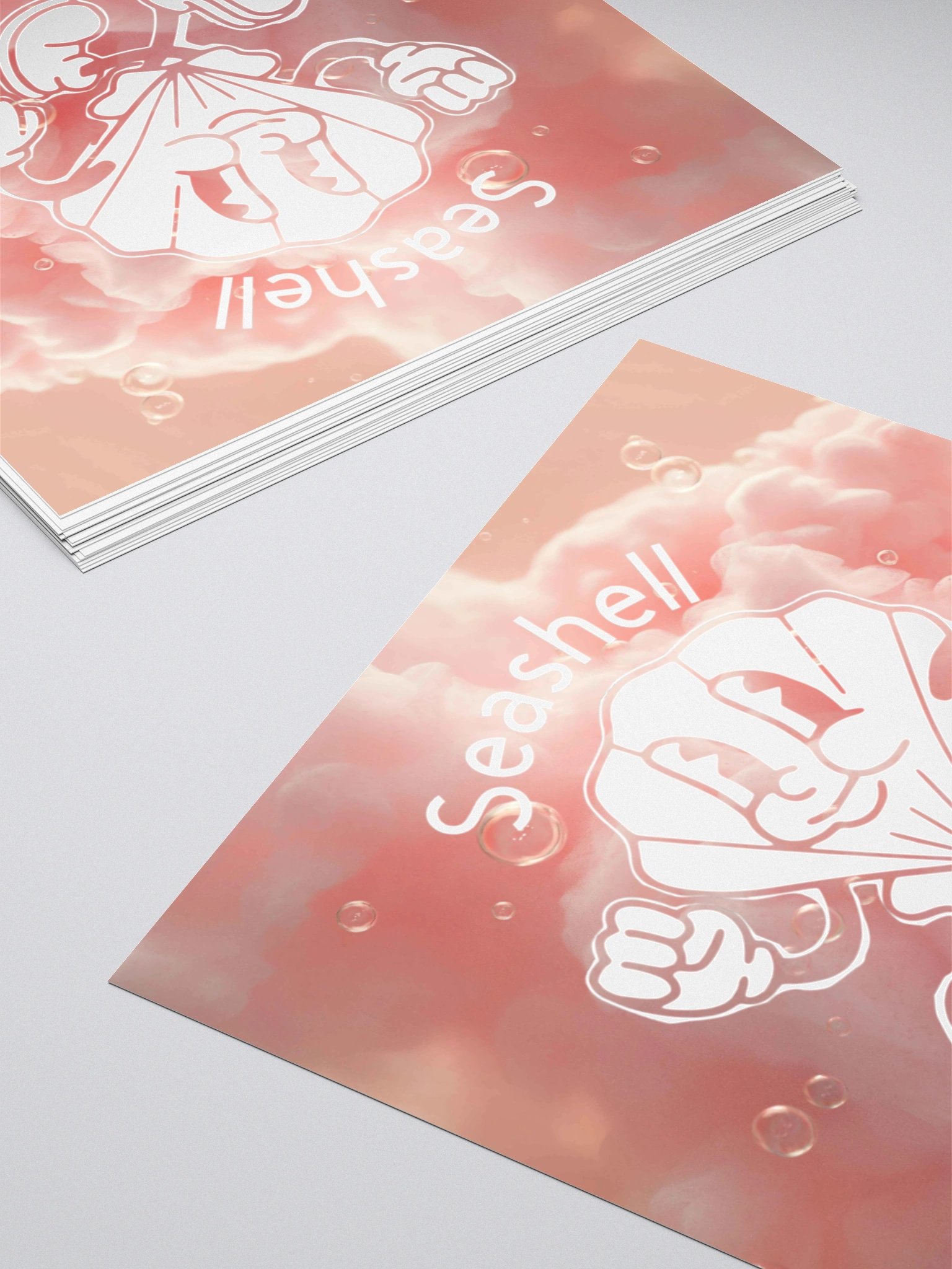 pink seashell sticker product image (11)