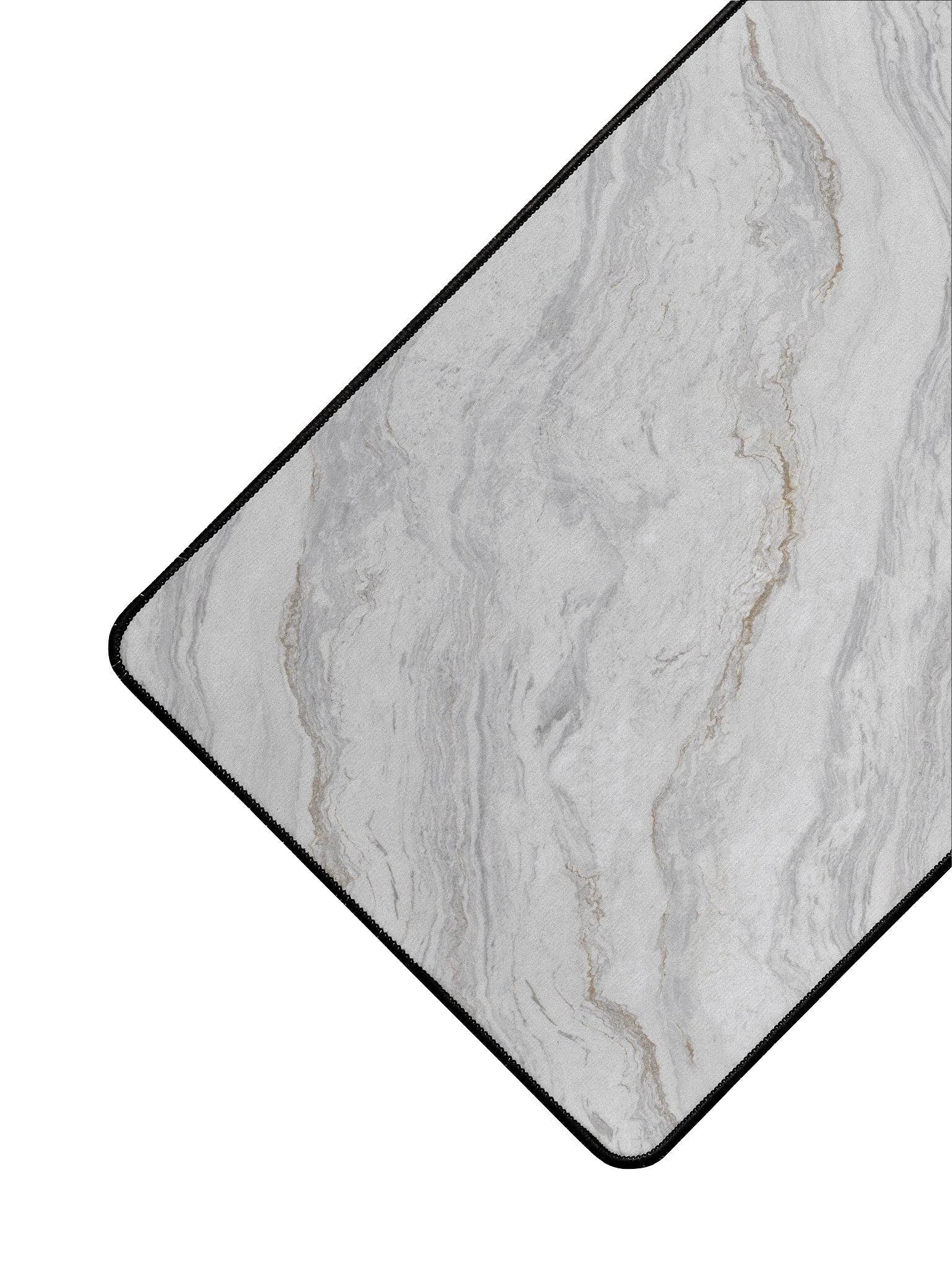 Elegant White Marble Neoprene Desk Mat with Natural Patterns product image (3)