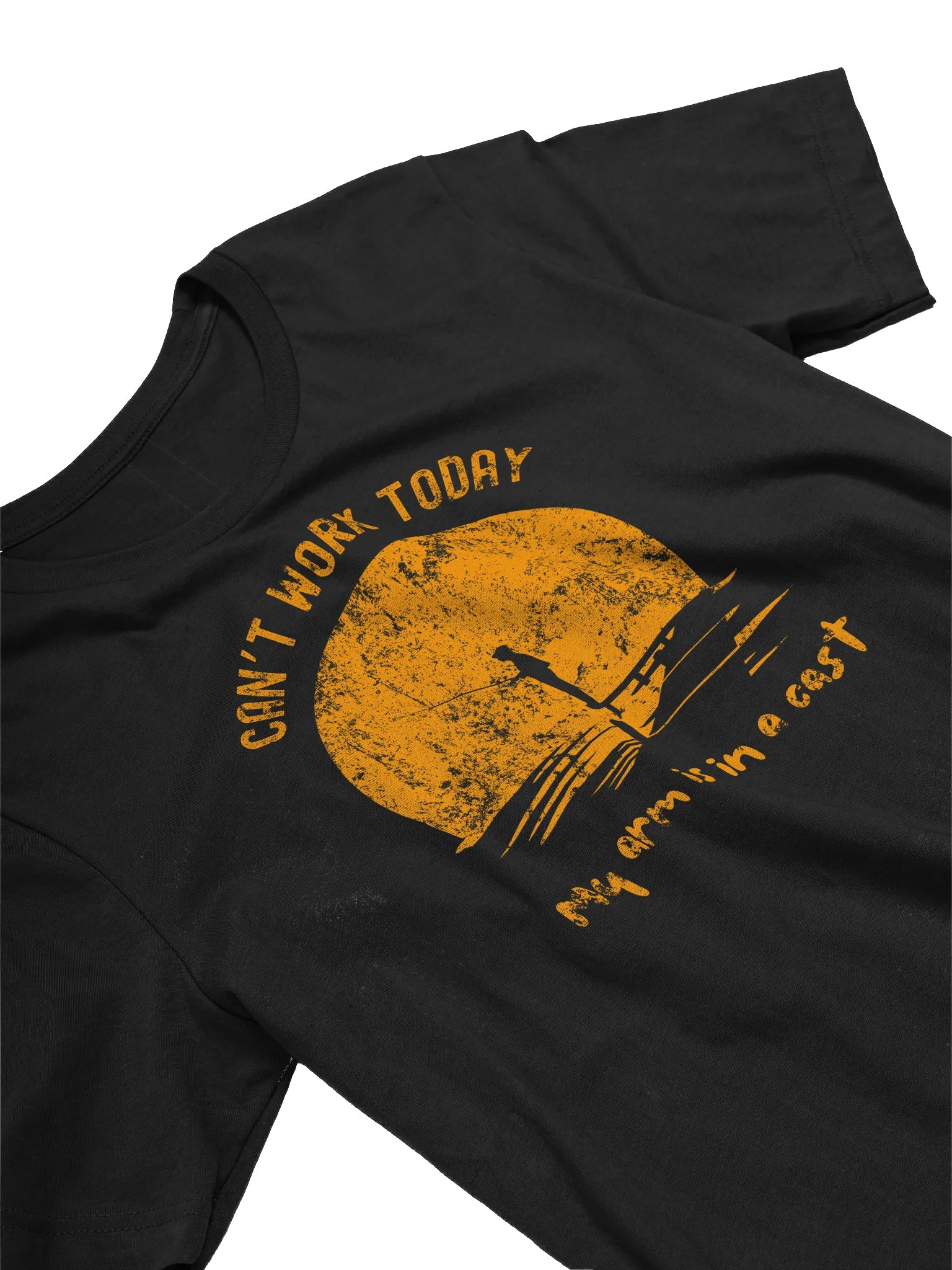 Funny Retro Sunset Fishing T-Shirt for Anglers, Gift for Fishermen & Women - Can't Work Today, My Arm Is in a Cast product image (30)